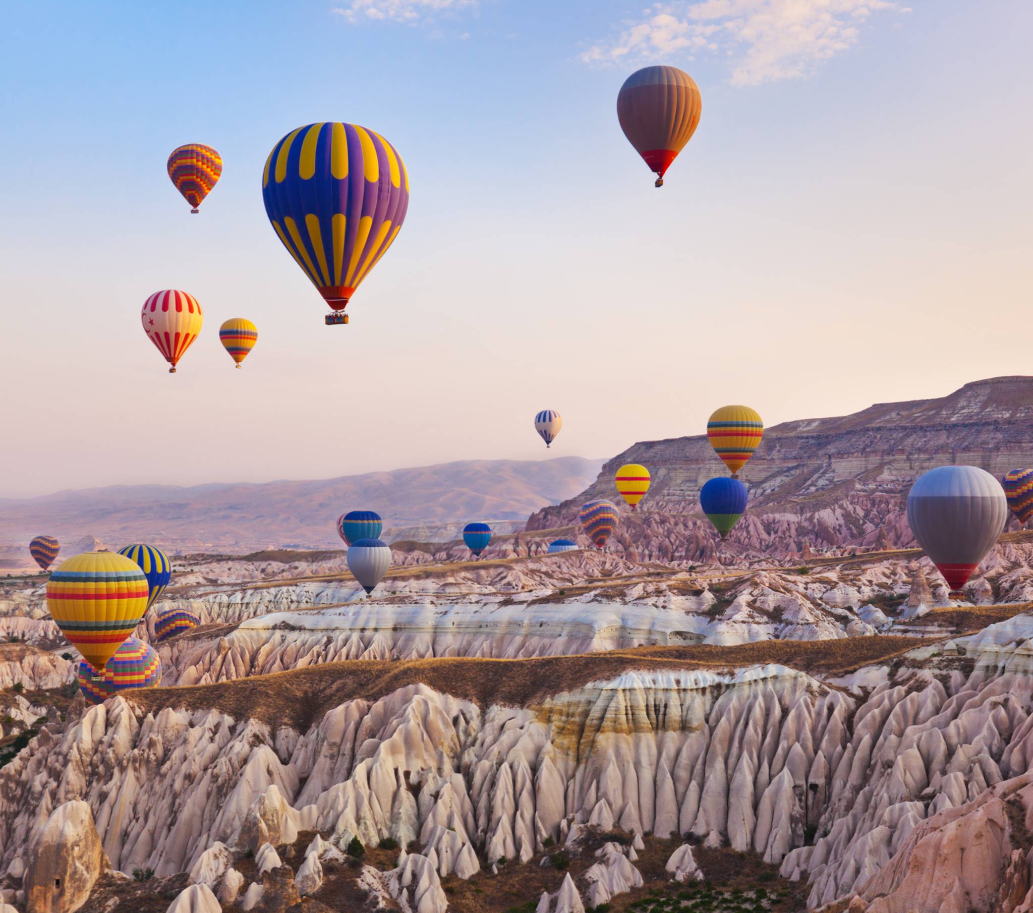 hot air balloons in Cappadocia