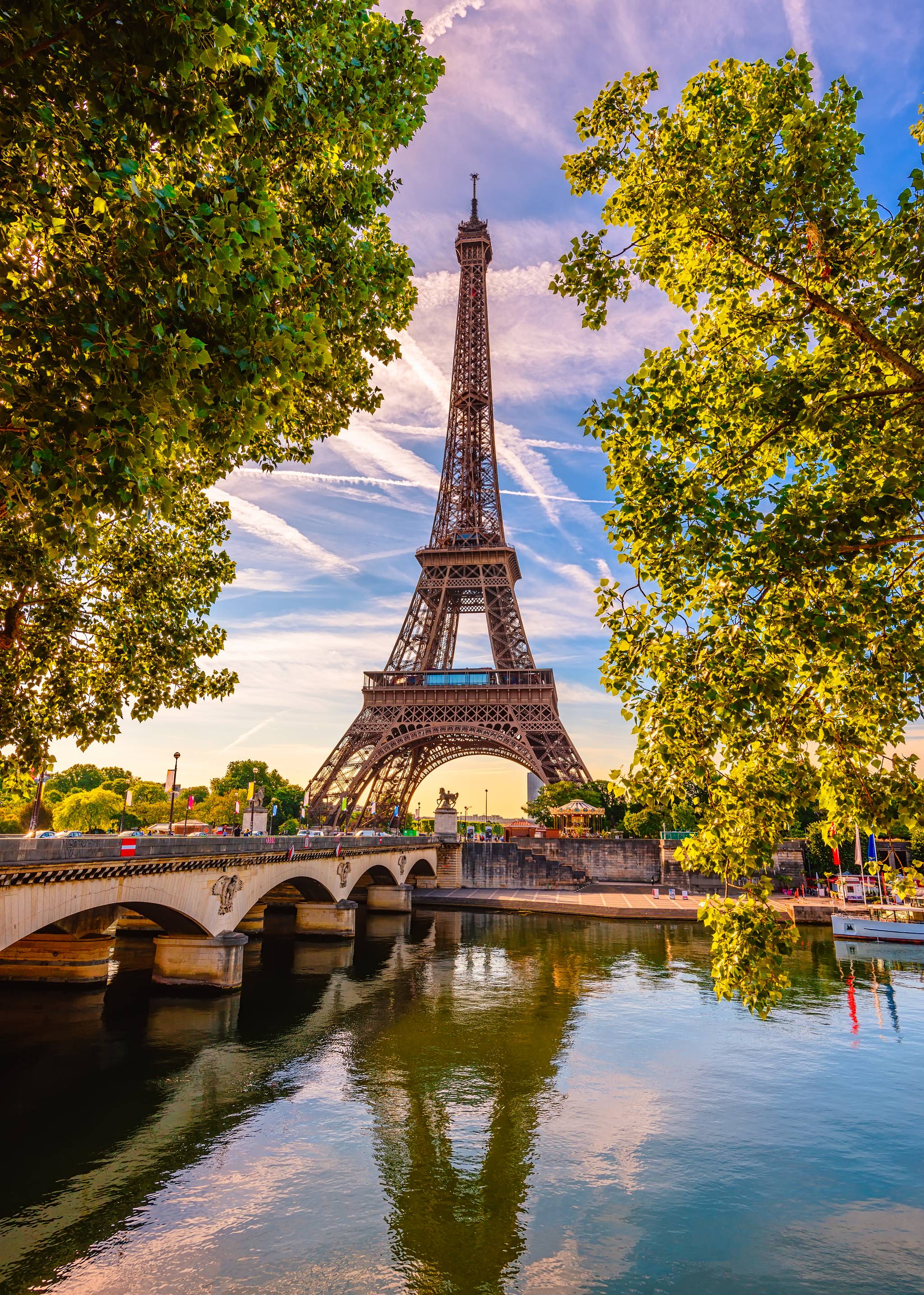 vista panoramica di parigi al tramonto