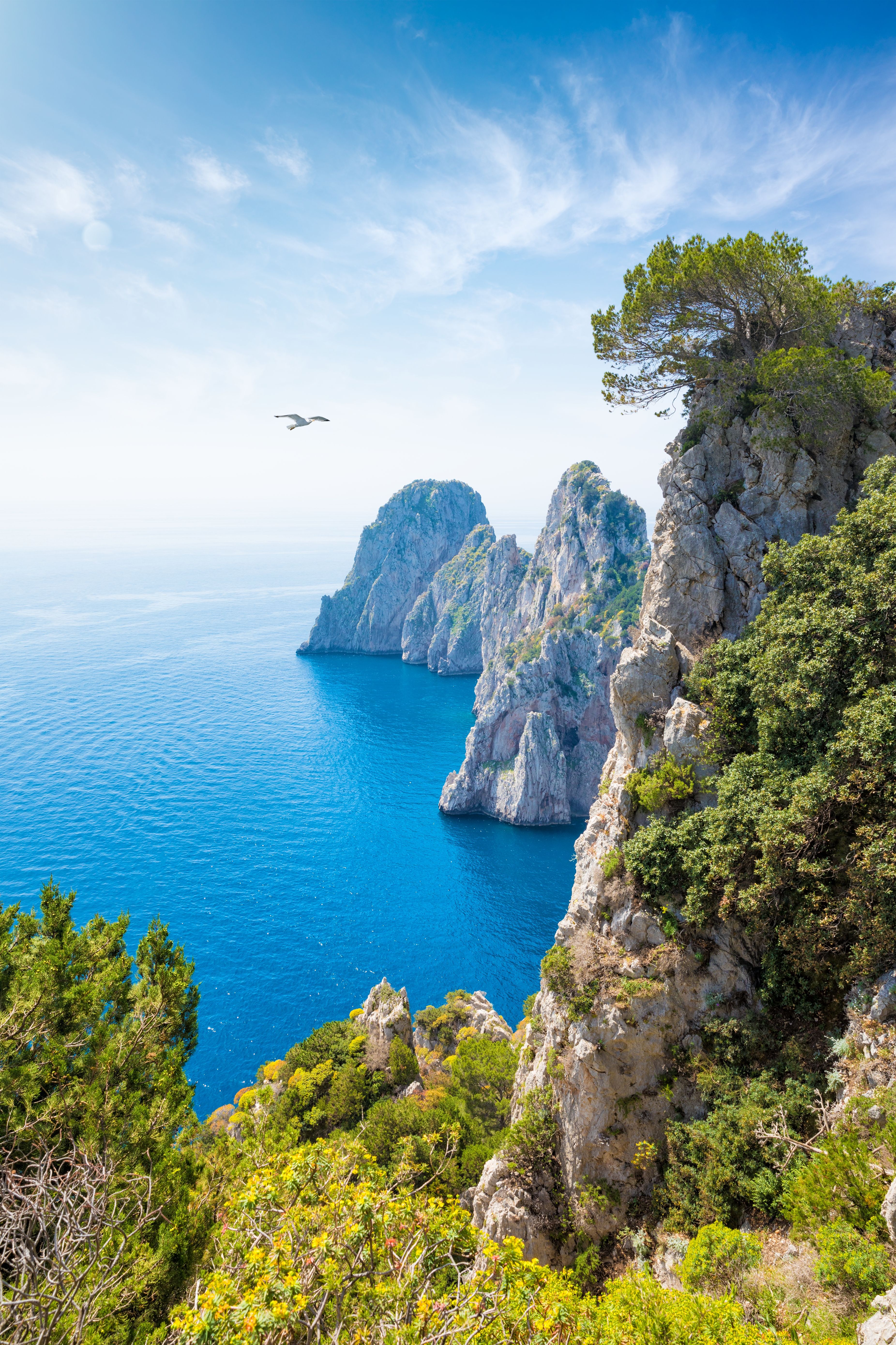 sea and rocks in capri