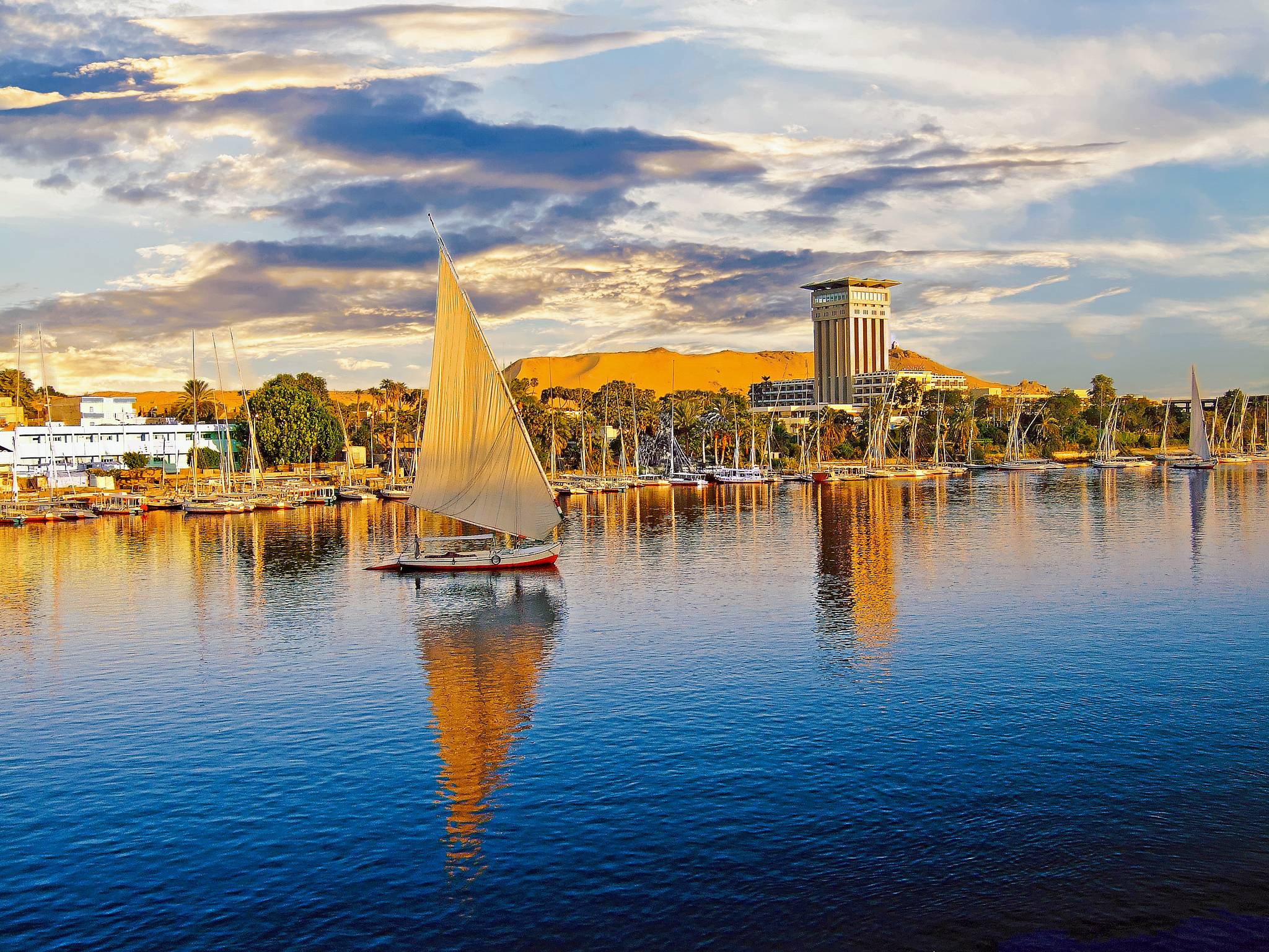 sailing dinghy on the Nile