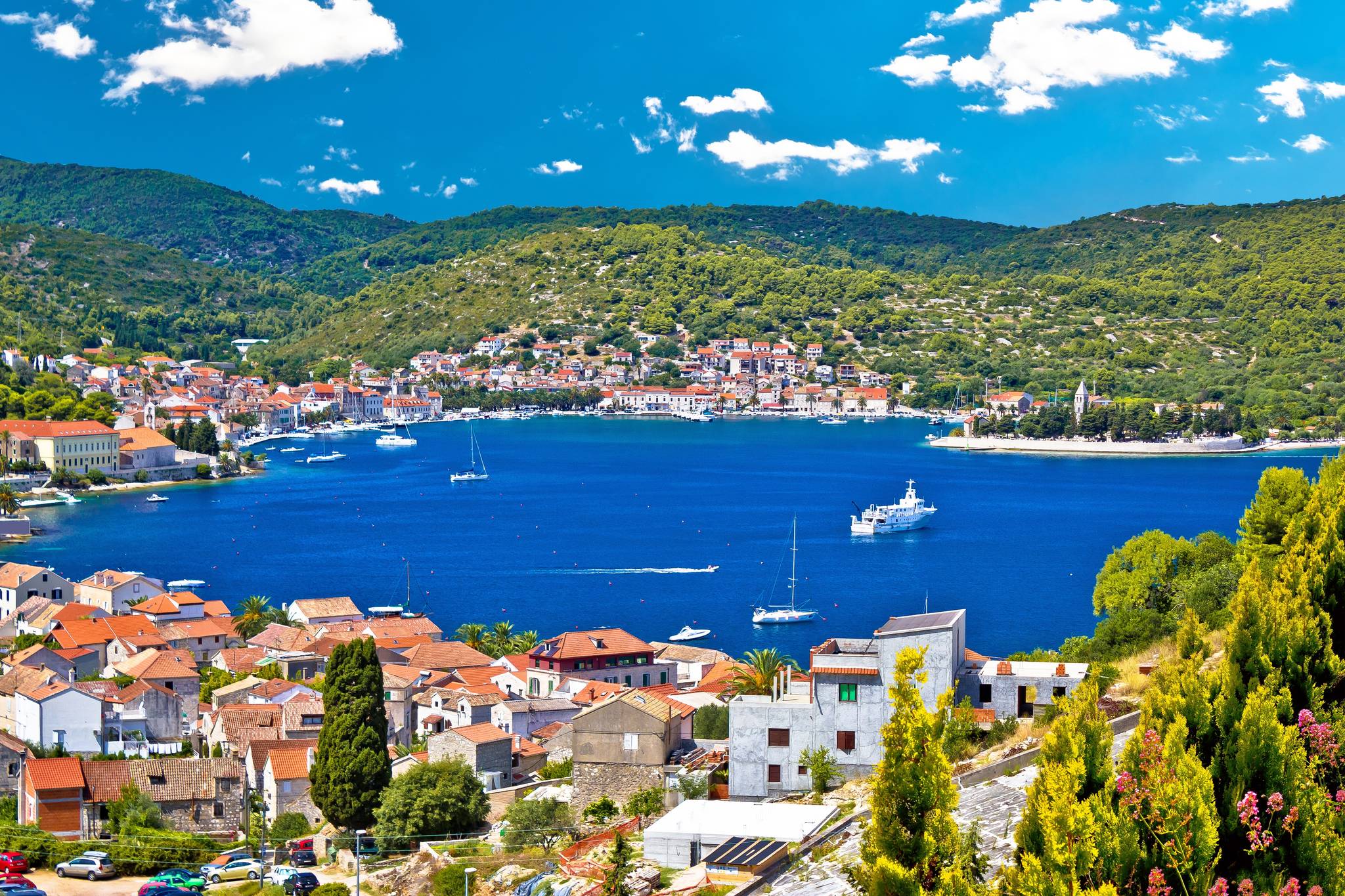 coast and sea island of Vis