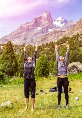 hatha yoga in montagna