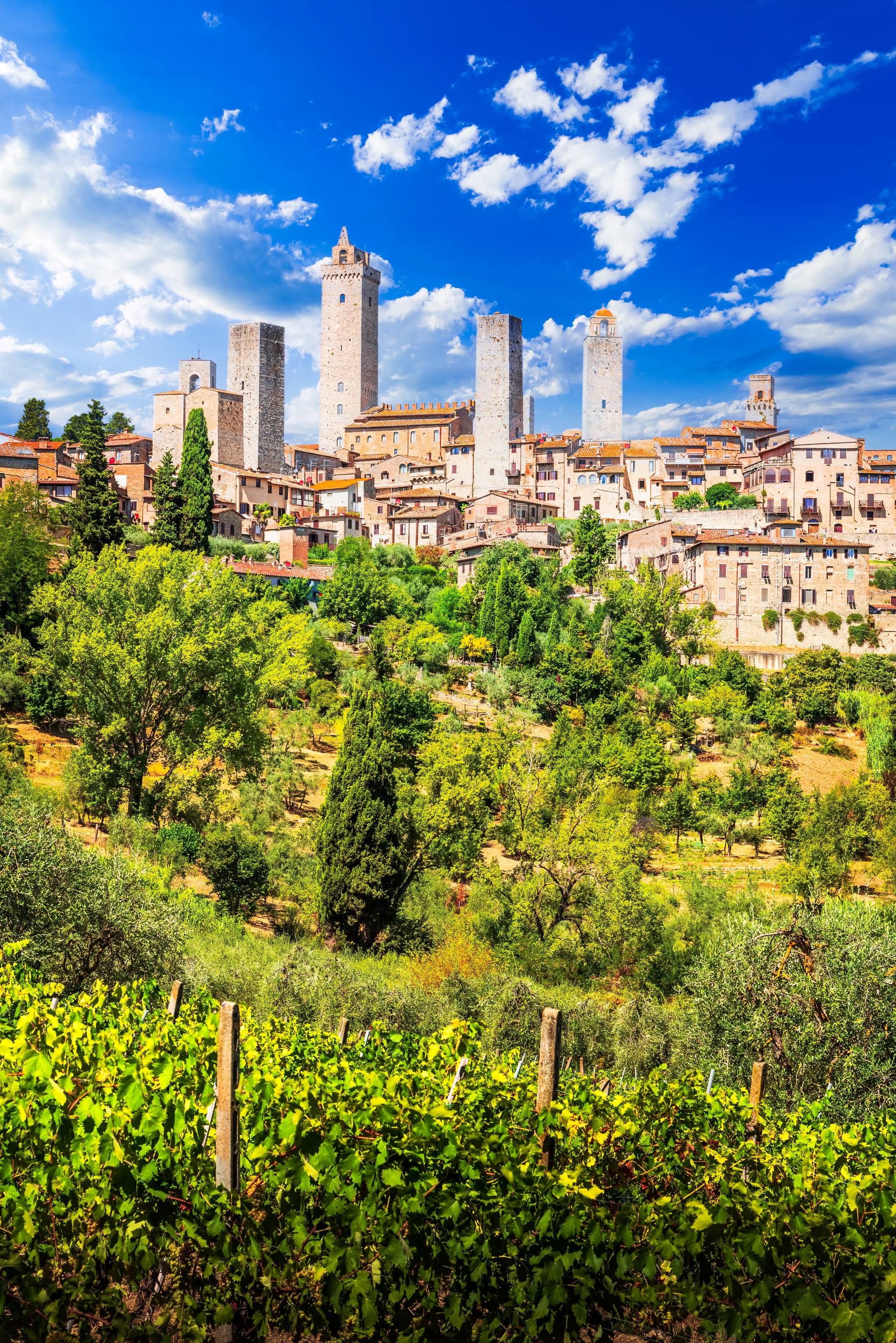 view of countryside san gimignano