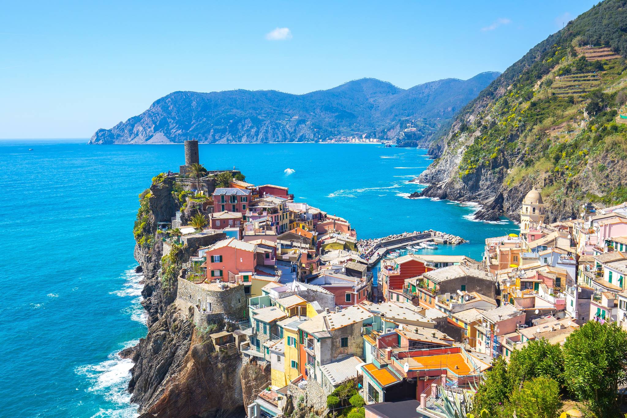 Foto panoramica delle Cinque Terre