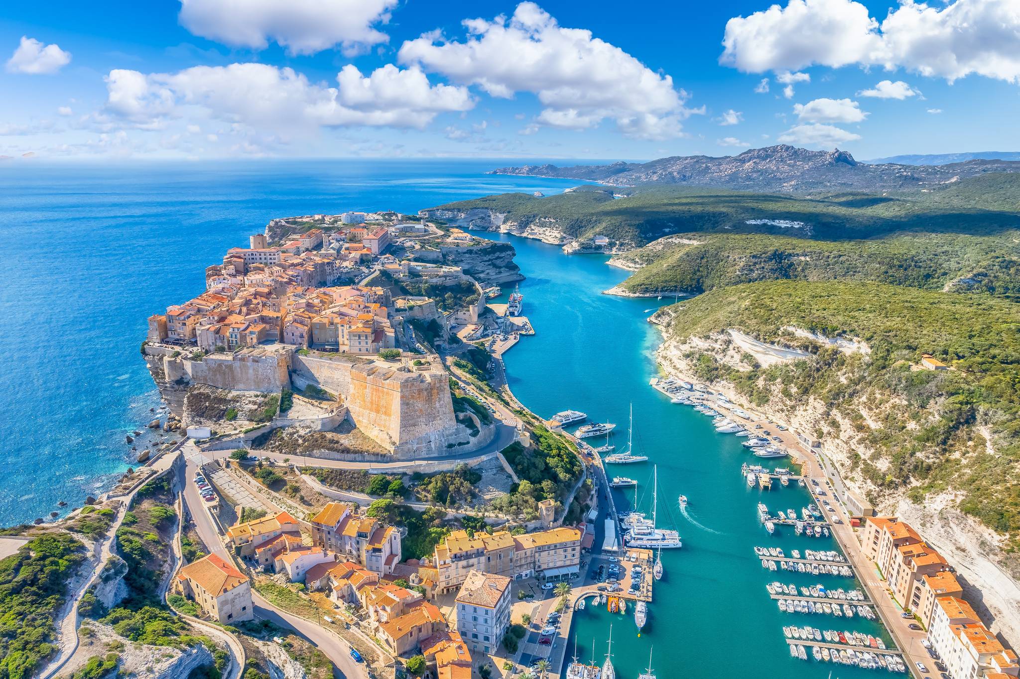 panorama dall alto della corsica