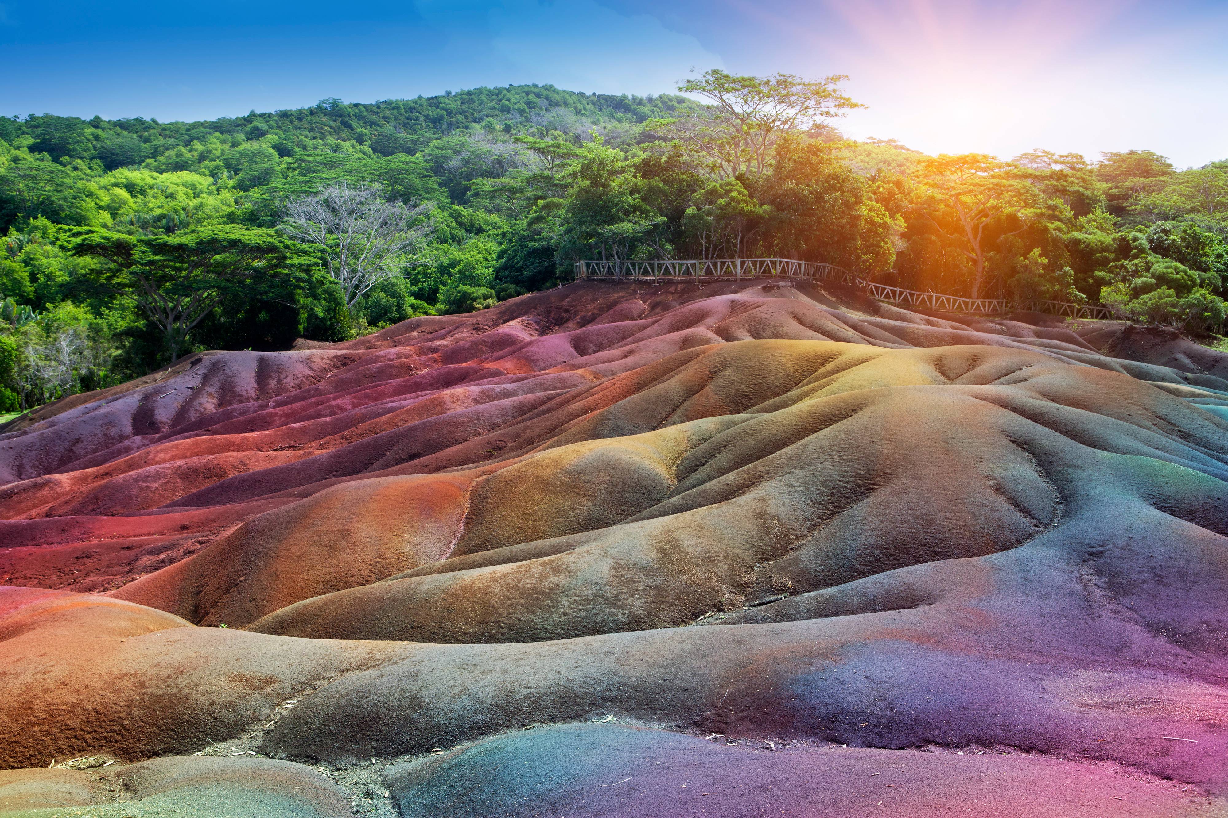 Chamarel colored earth