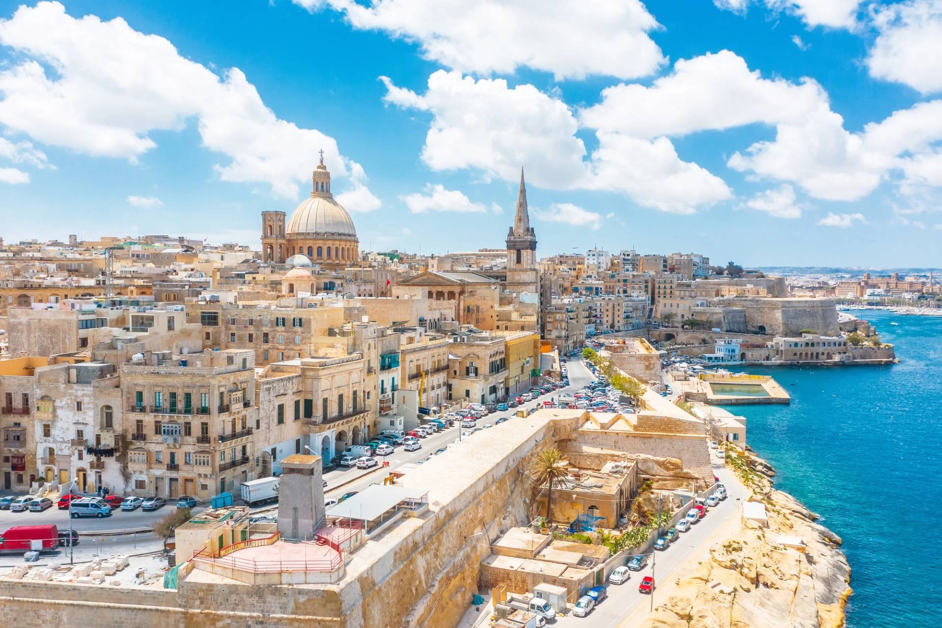 vista dall alto su malta