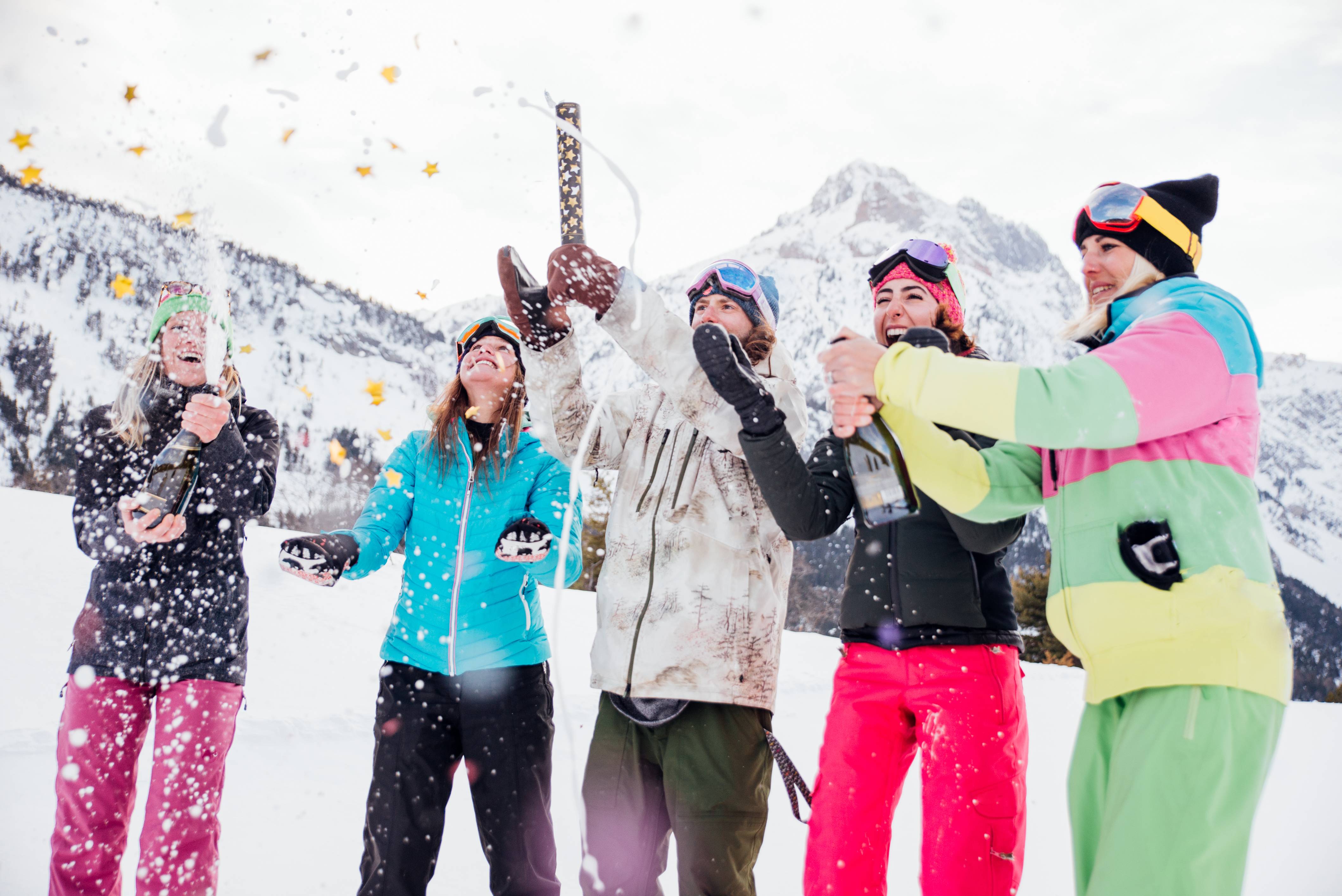 snowboard sulla neve in val di fiemme