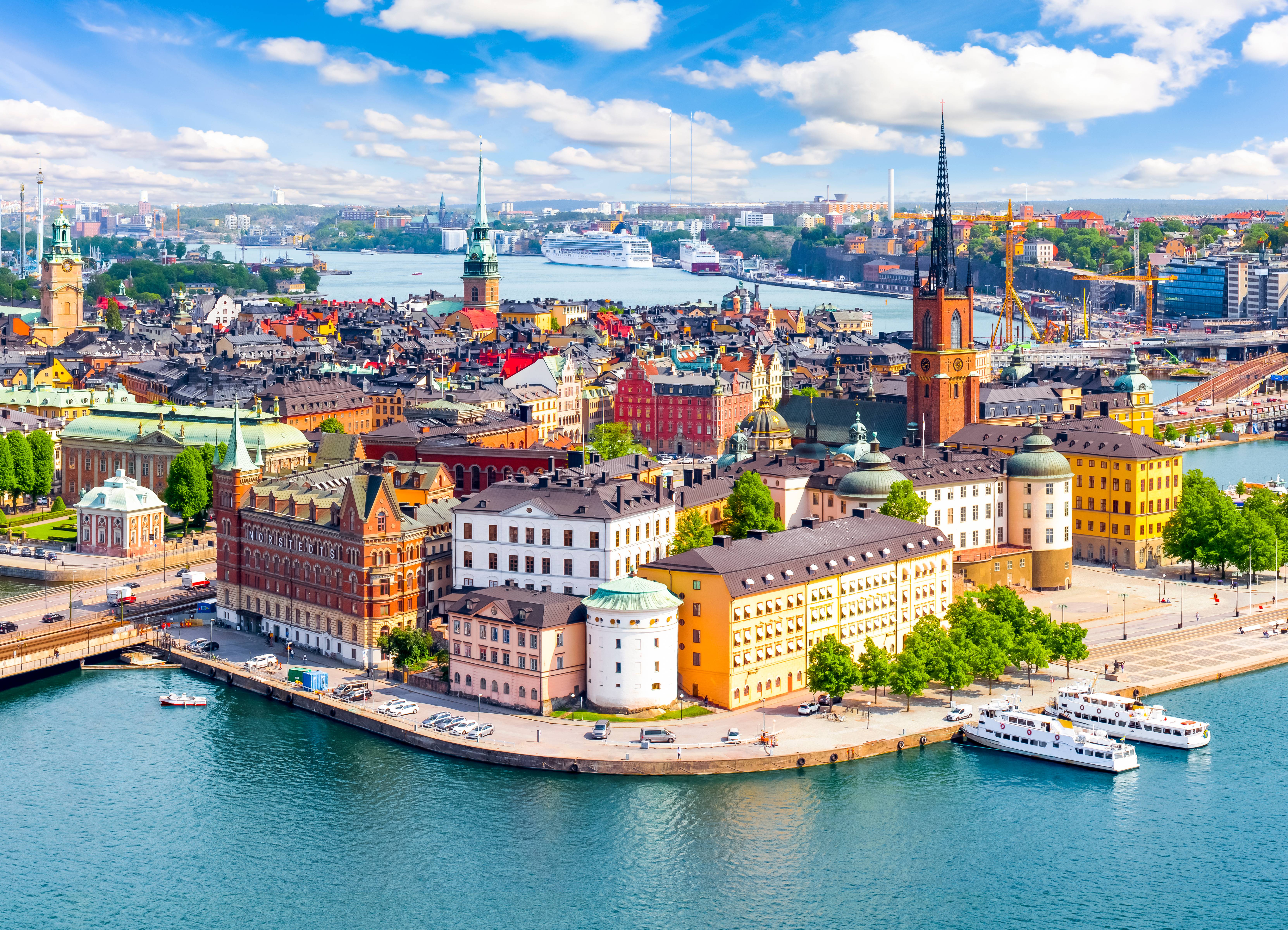 vista aerea isola stoccolma svezia