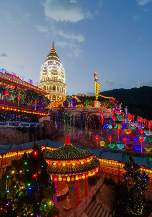 panorama notturno di penang