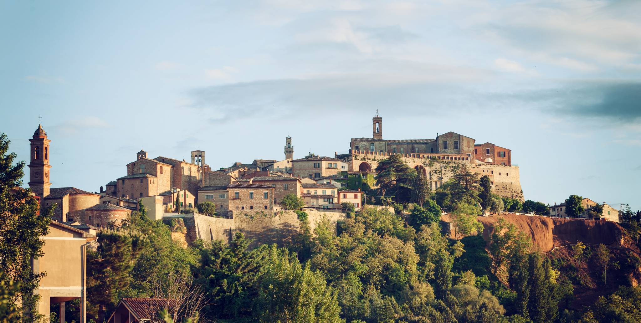 panorama of village of montepulciano