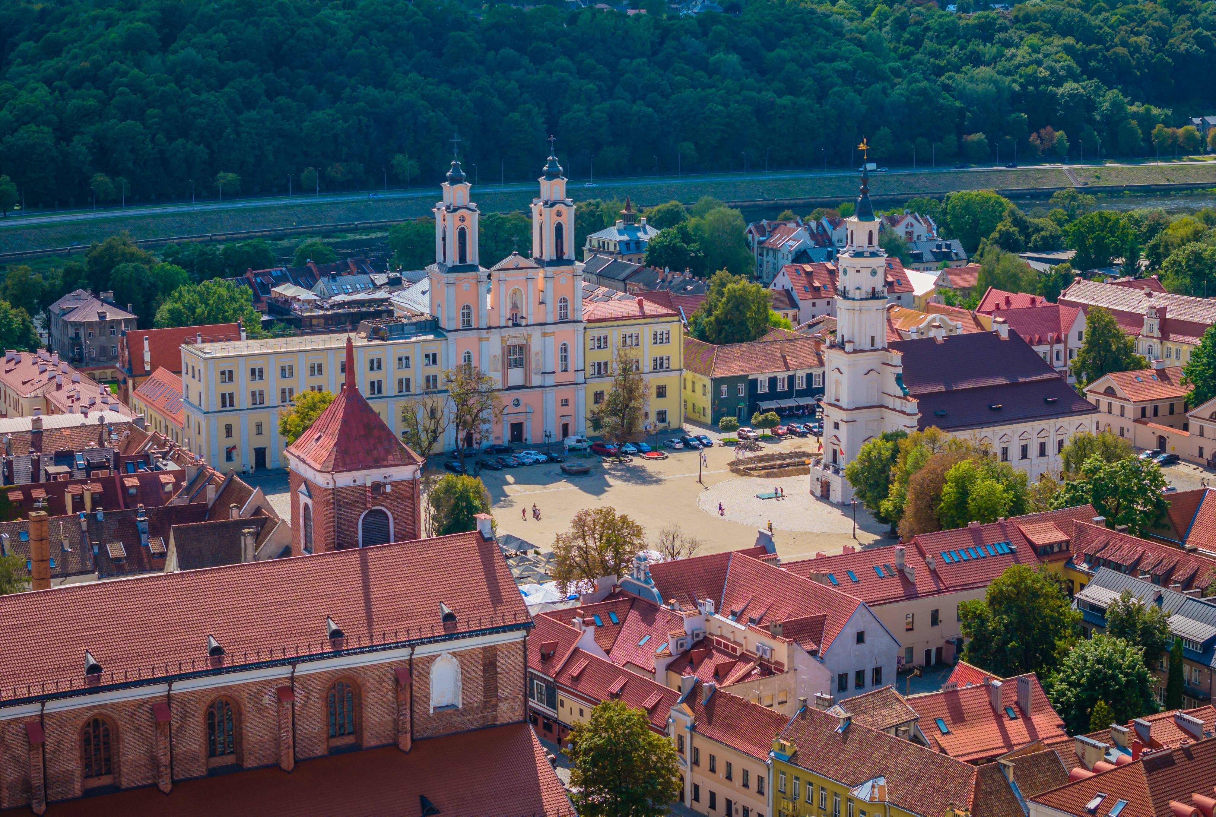 panorama dall alto di kaunas