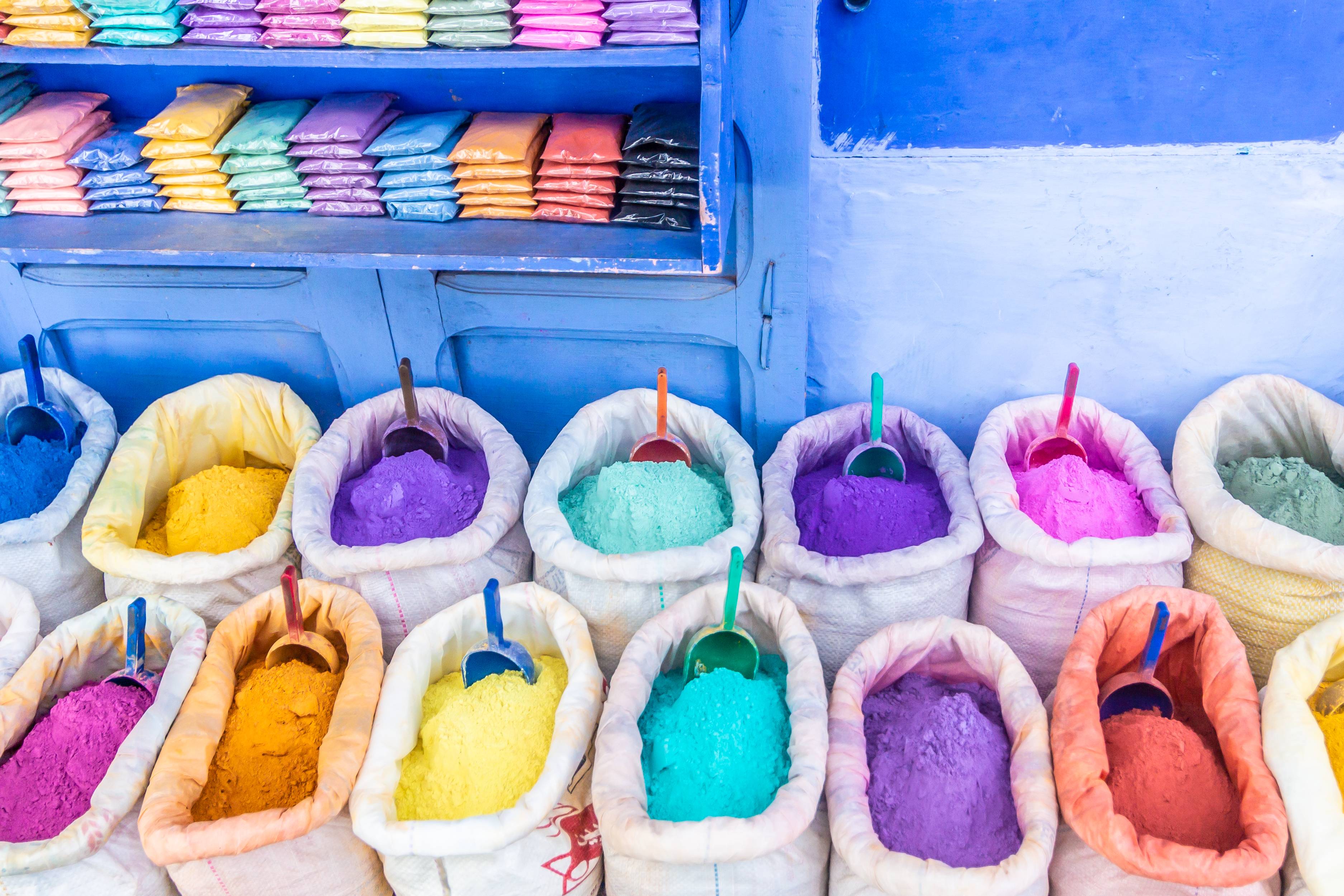 spezie colorate in marocco
