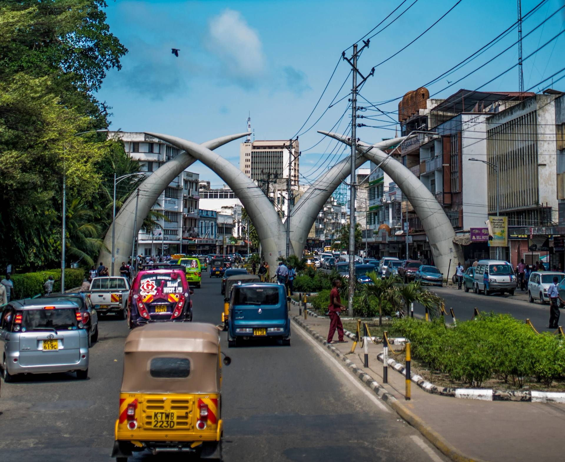 busy street in Mombasa