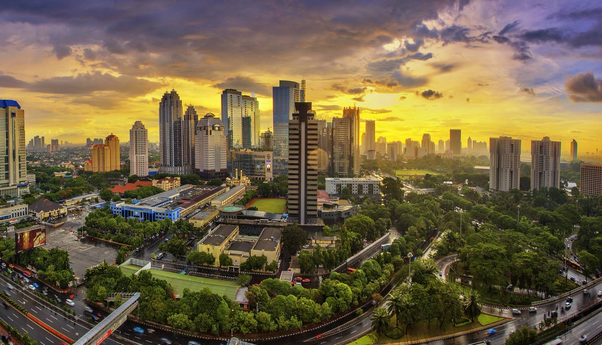 Jakarta at sunset