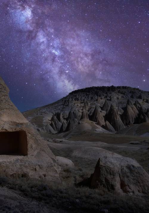 via lattea su valle di ihlara