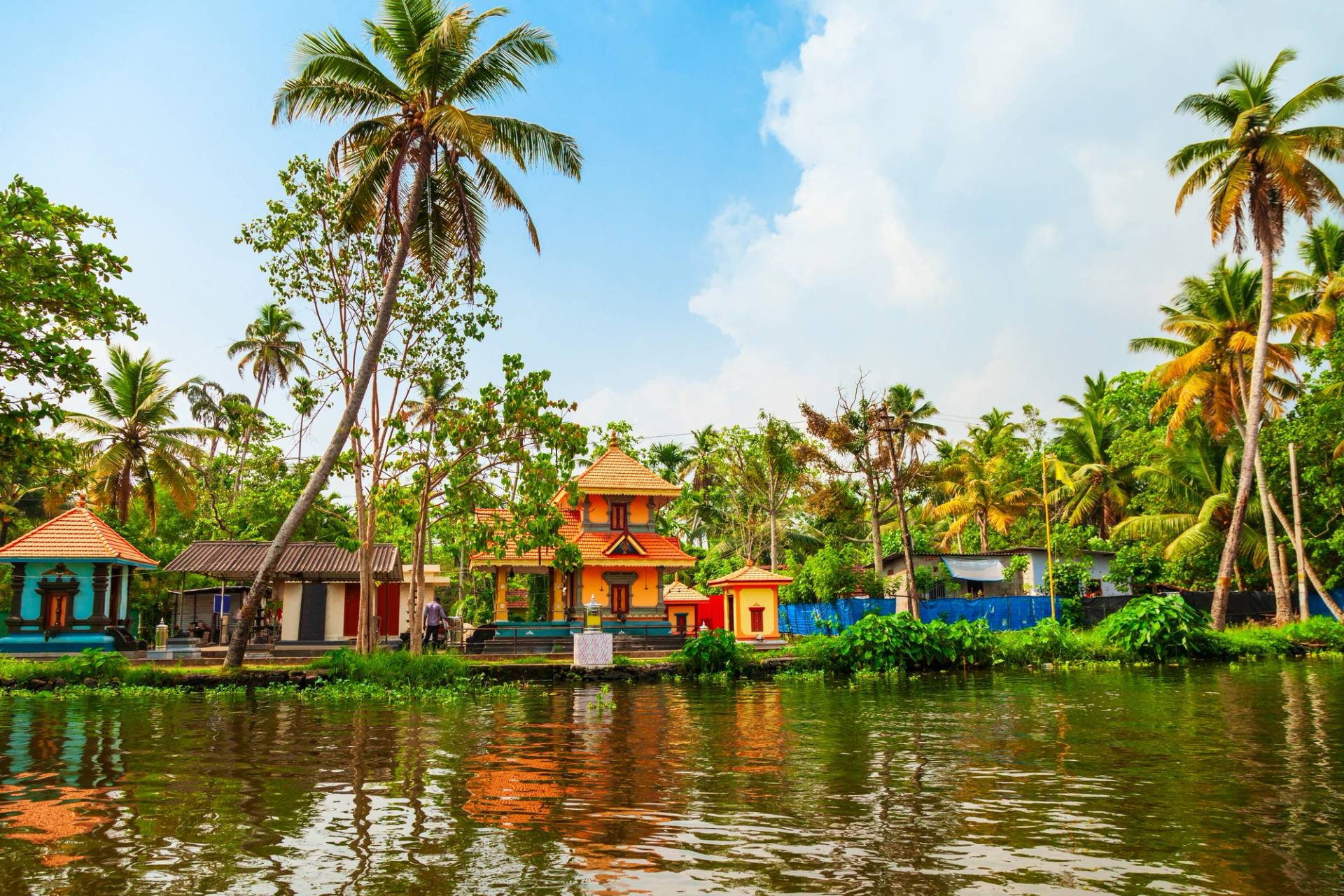 village on a small lake