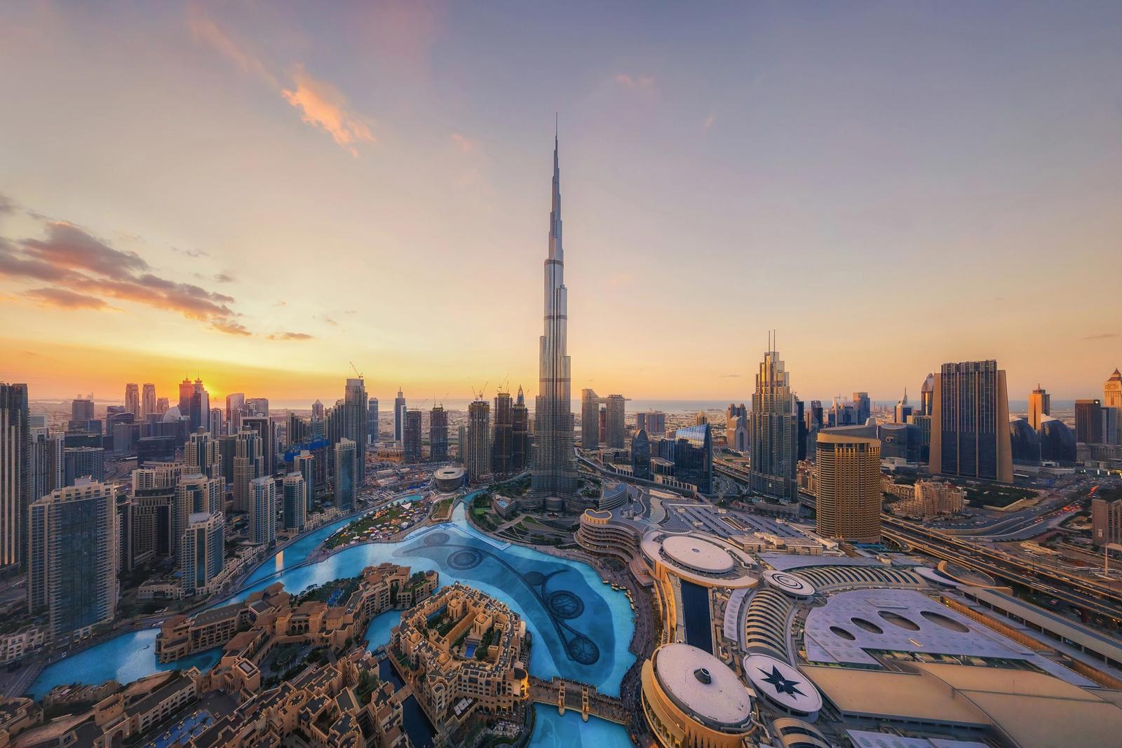 Vista panoramica sulla città di Dubai