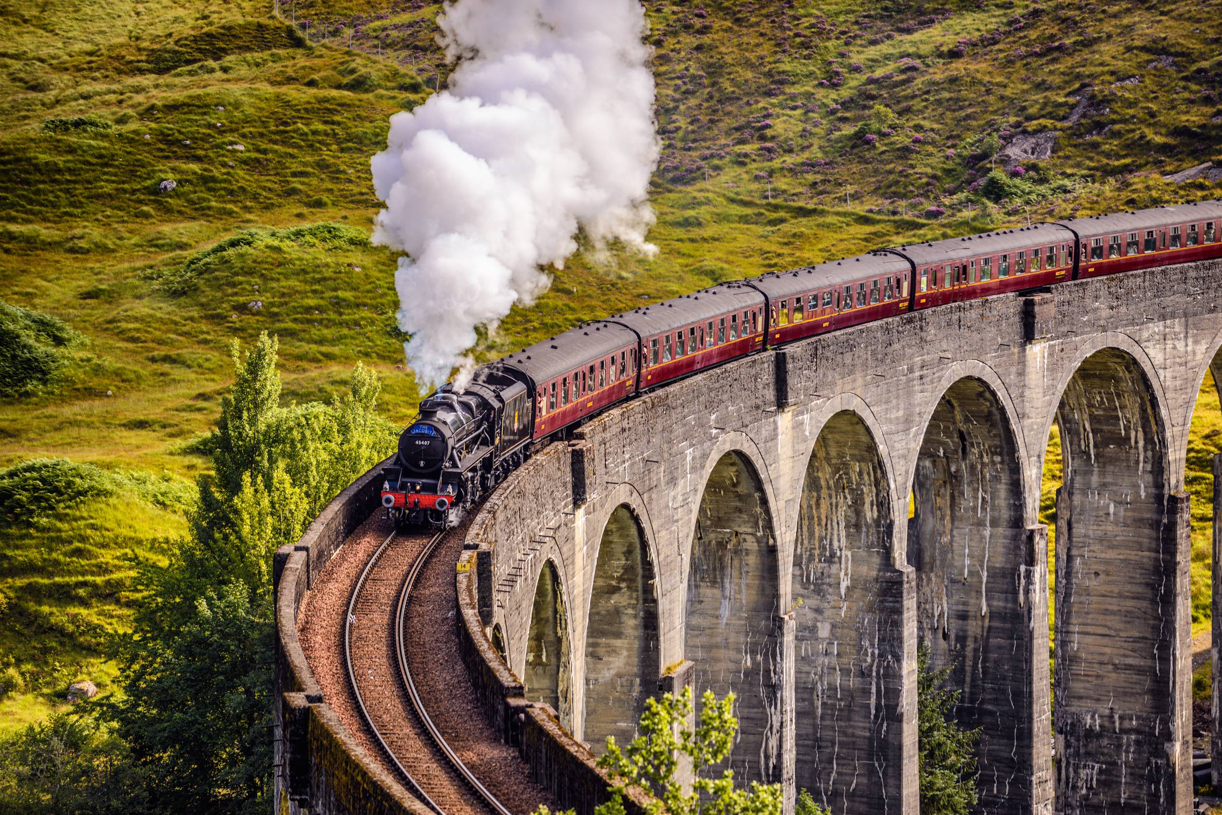 treno hogwarts express sul viadotto glenfinnan