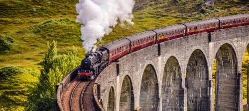 treno hogwarts express sul viadotto glenfinnan