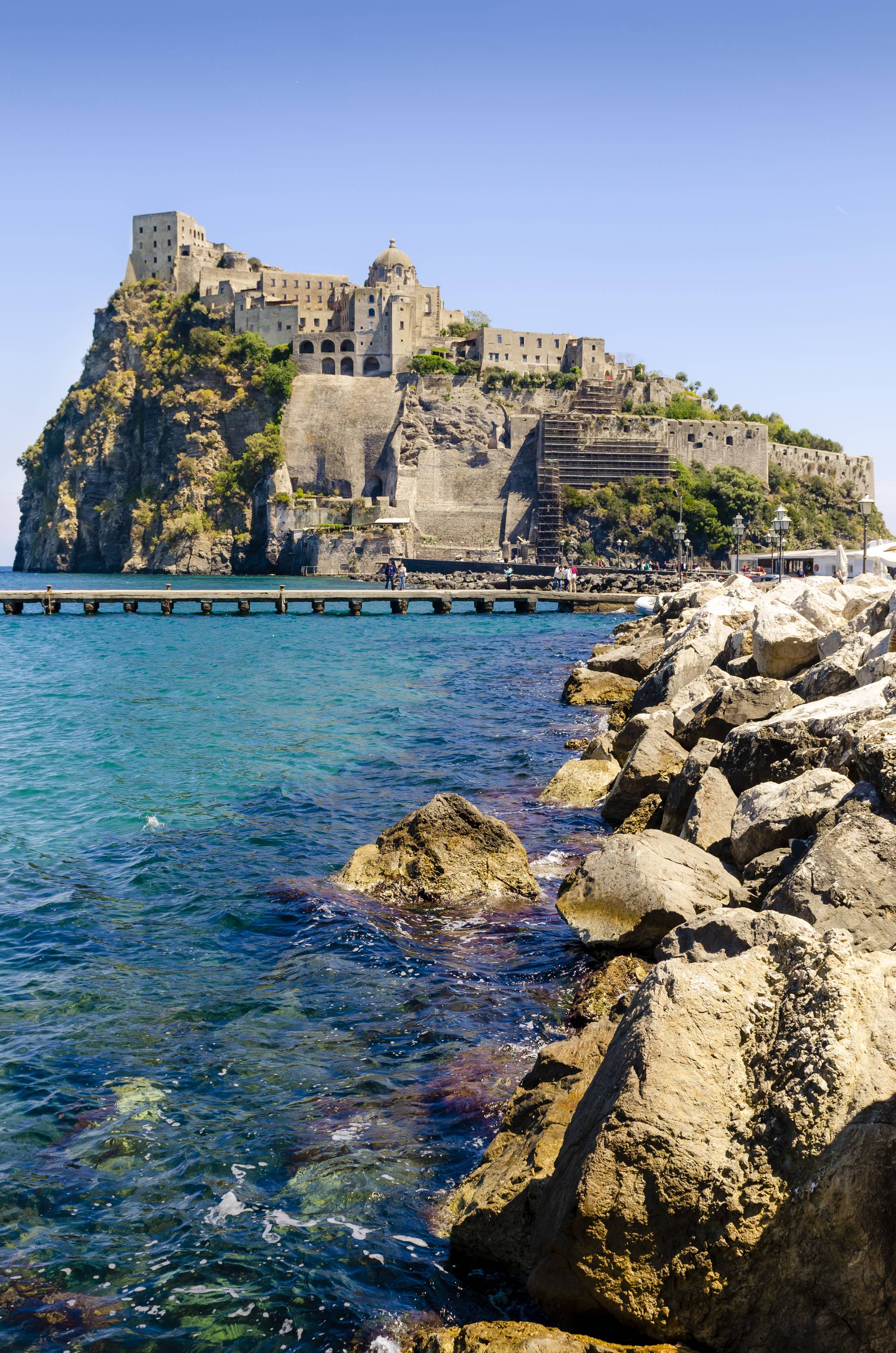 ischia sea and rocks