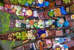 mercato galleggiante thailandia