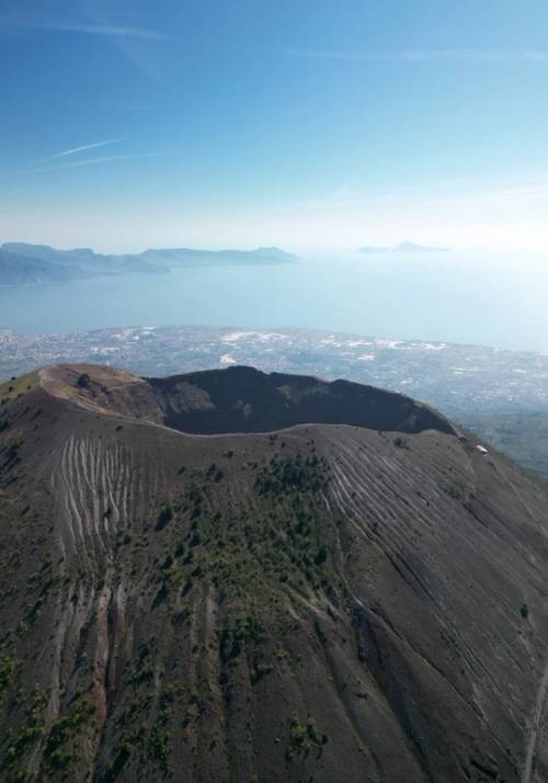 aereal view vesuvius