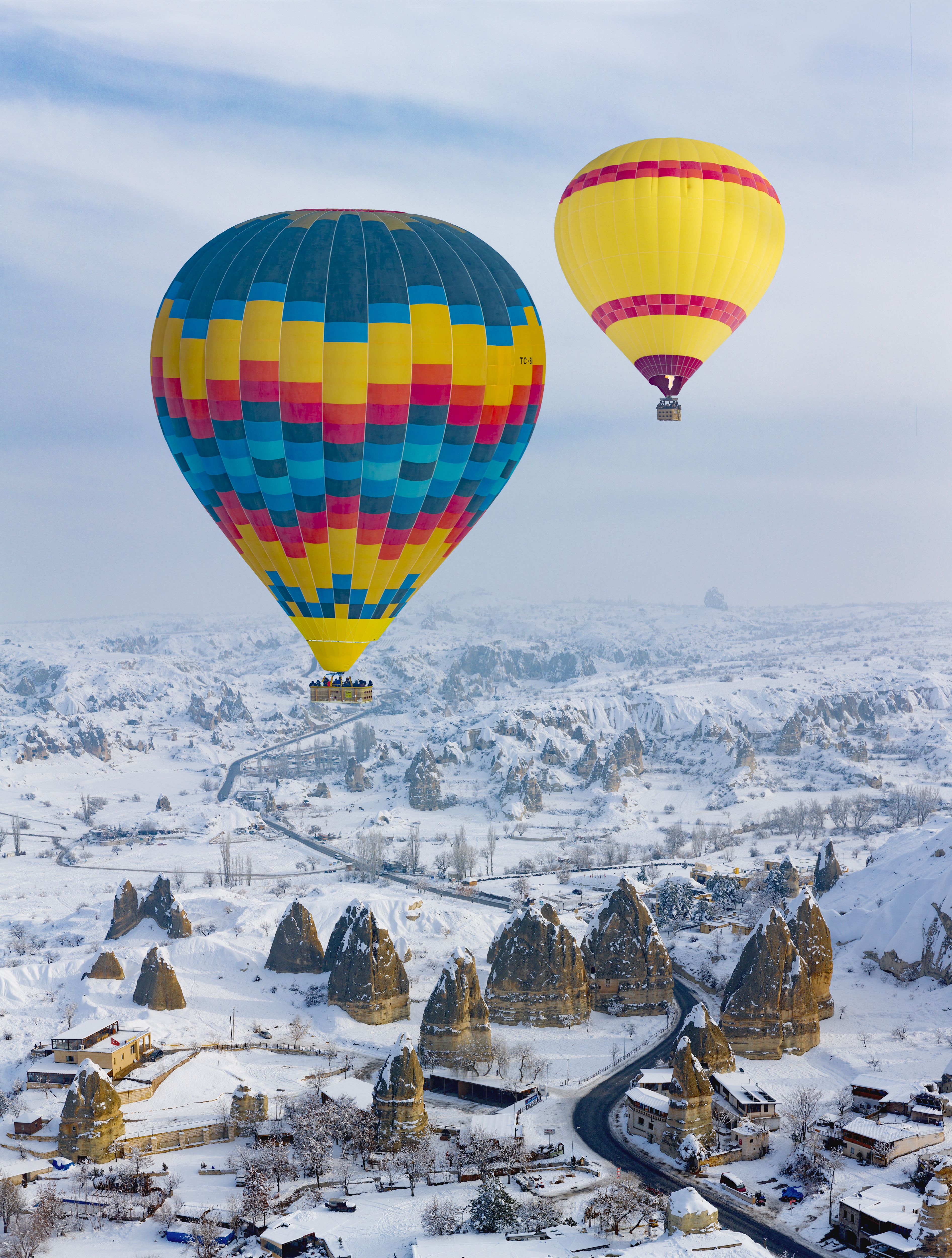 valle della cappadocia innevata