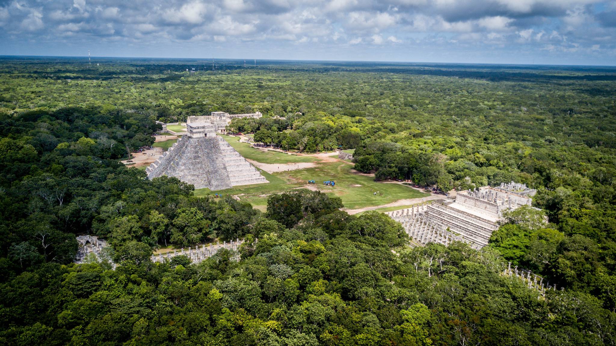 panorama dall alto di calakmul