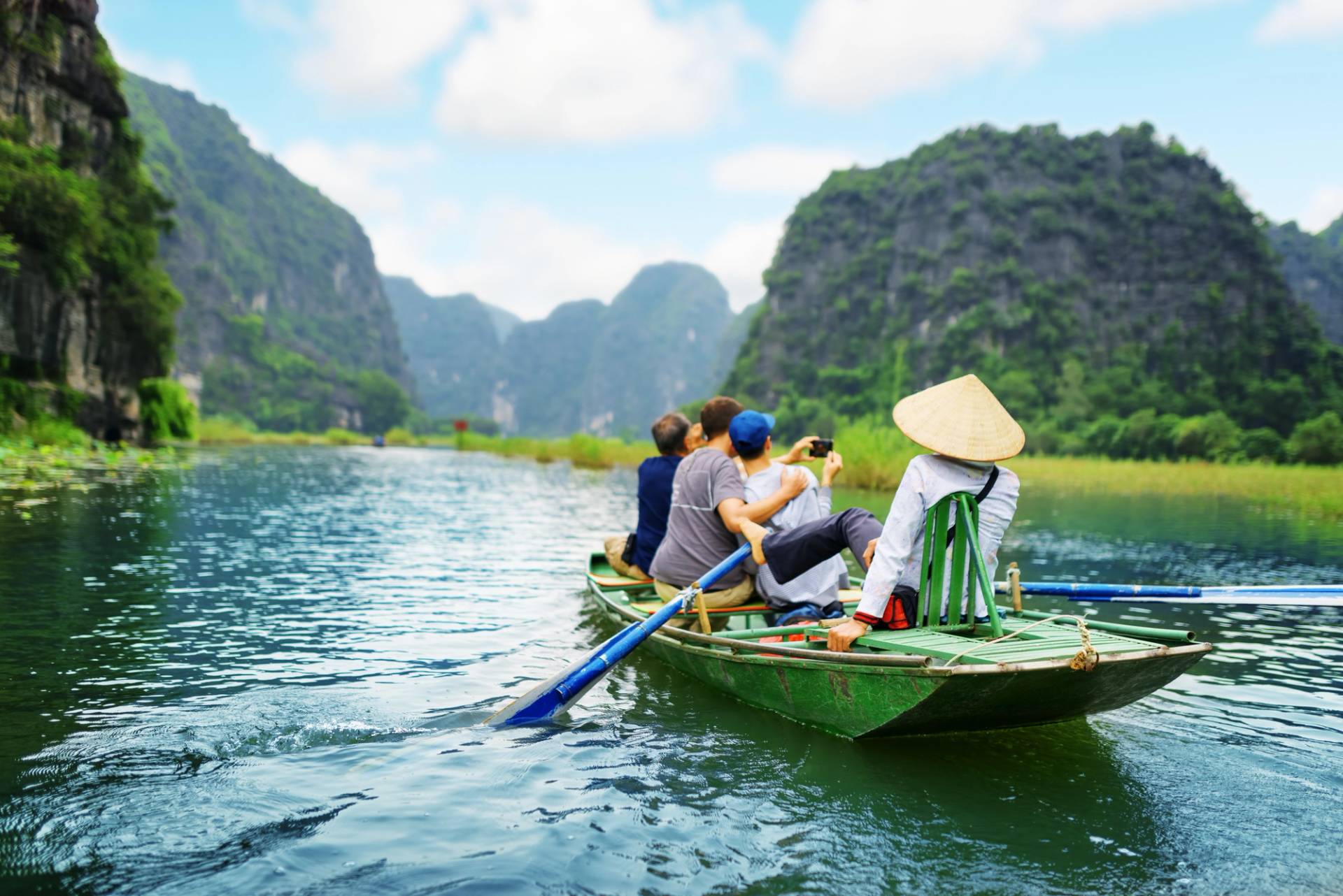 traditional boat tour among the islands of Vietnam