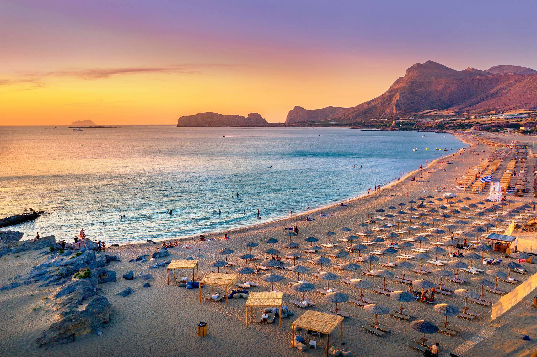 spiaggia al tramonto