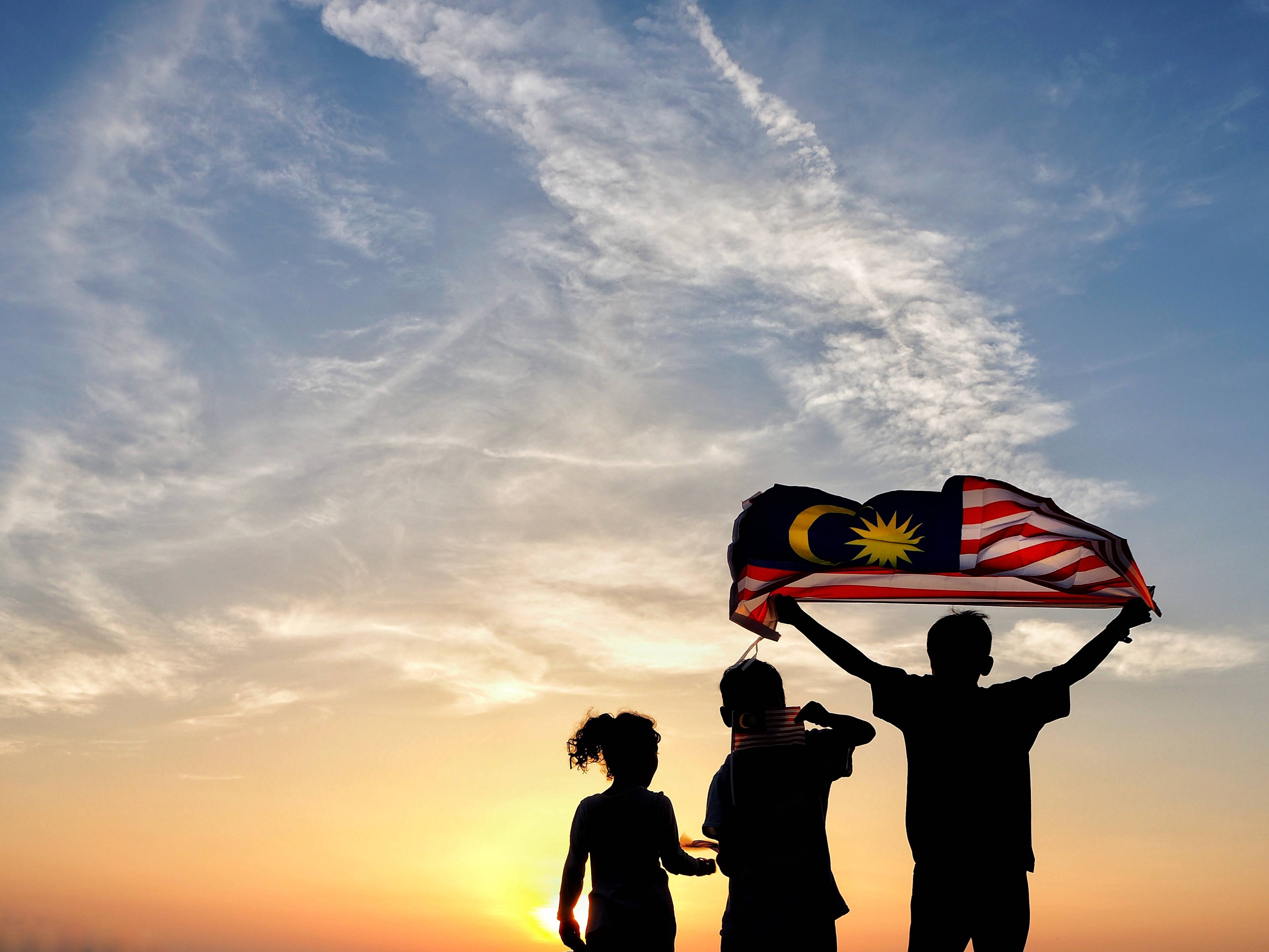 bambini bandiera malesia