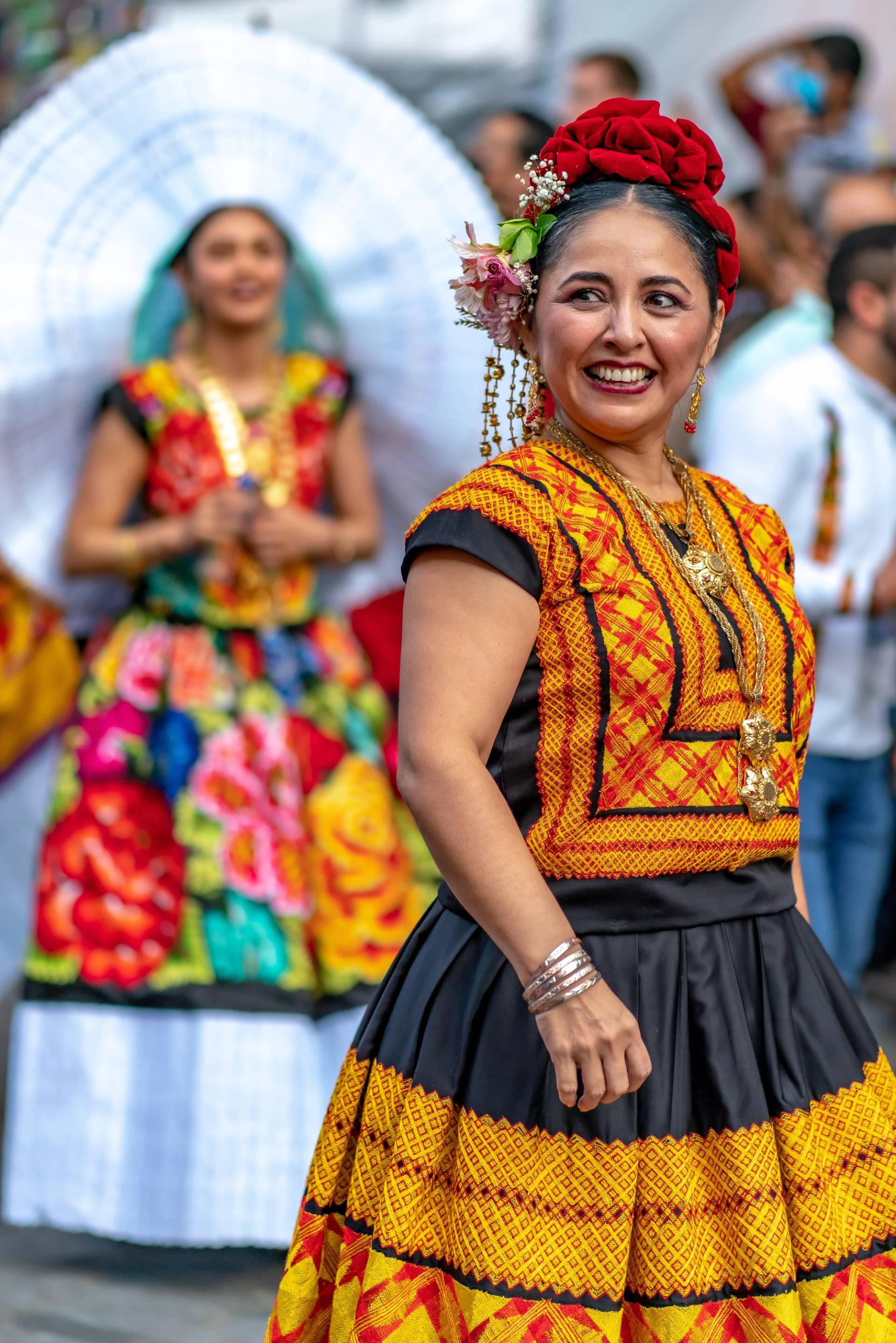 women in traditional costumes
