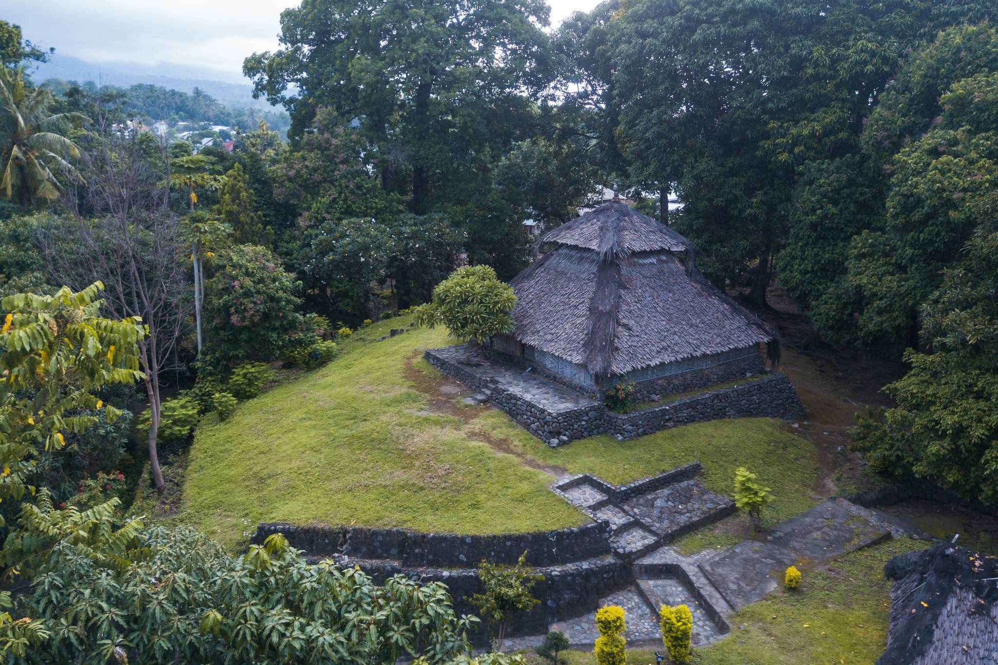temple in the indonesian mountains