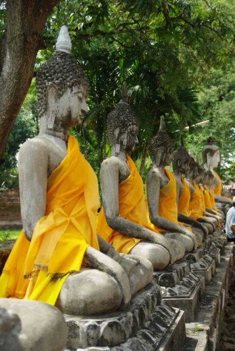 statue parco archeologico ayutthaya