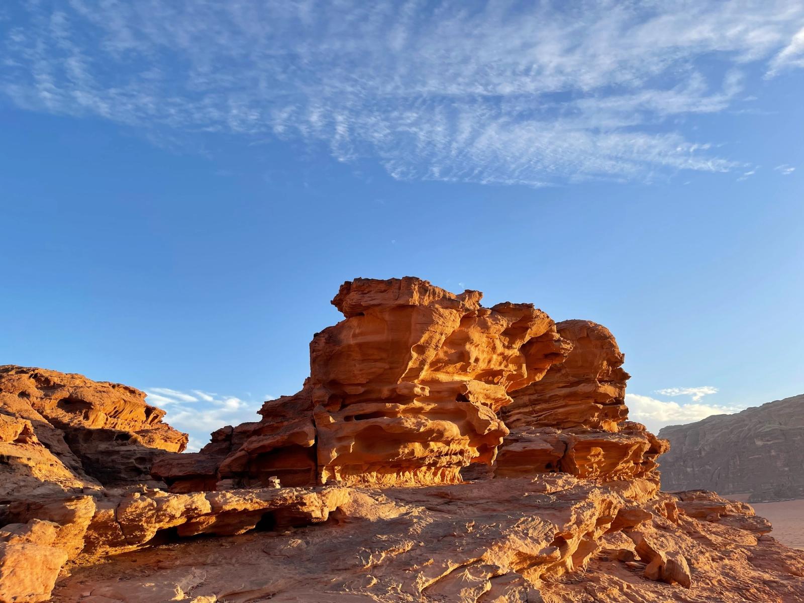 rocce del deserto in giordania