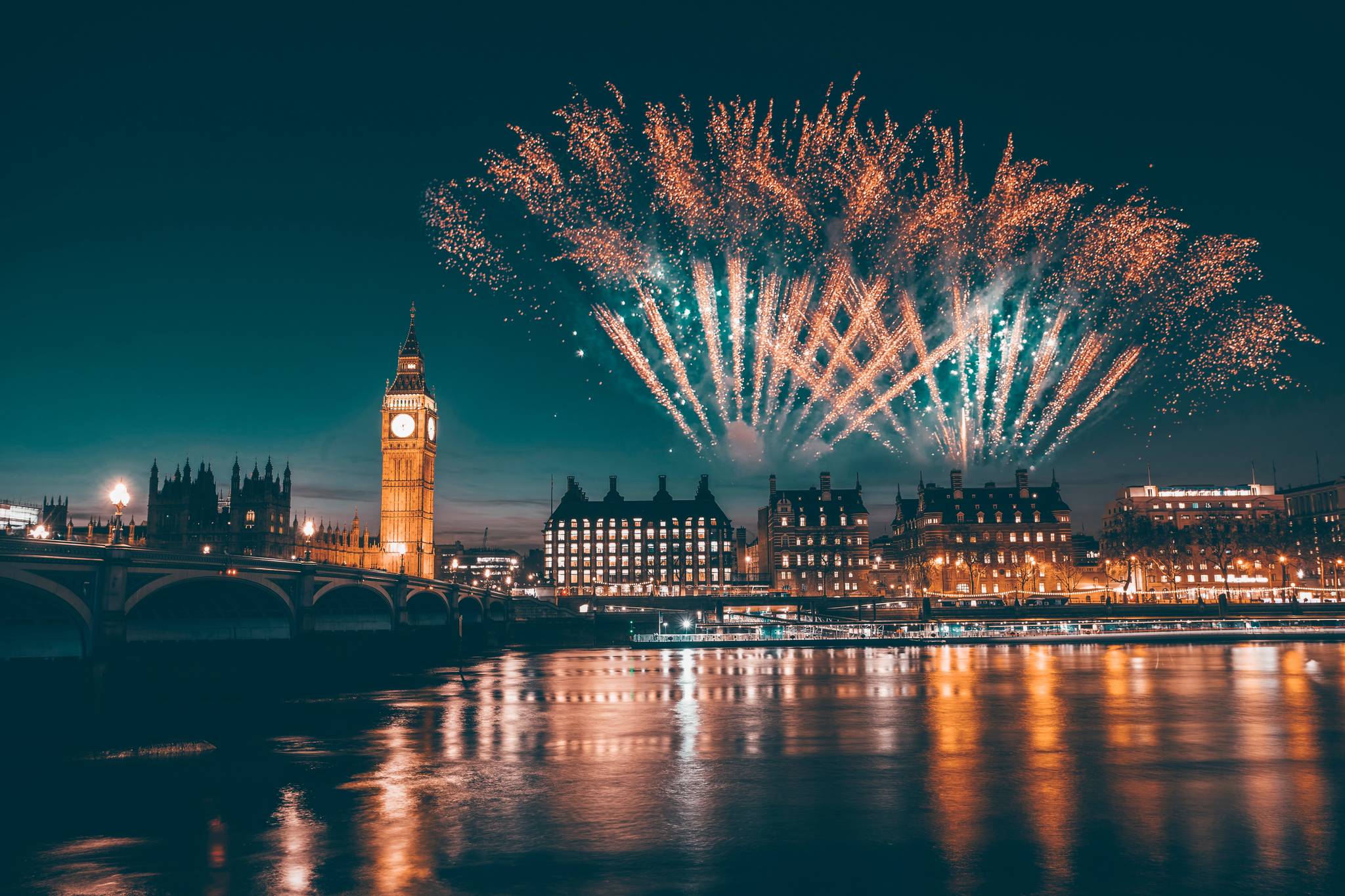 fuochi d artificio sul tamigi