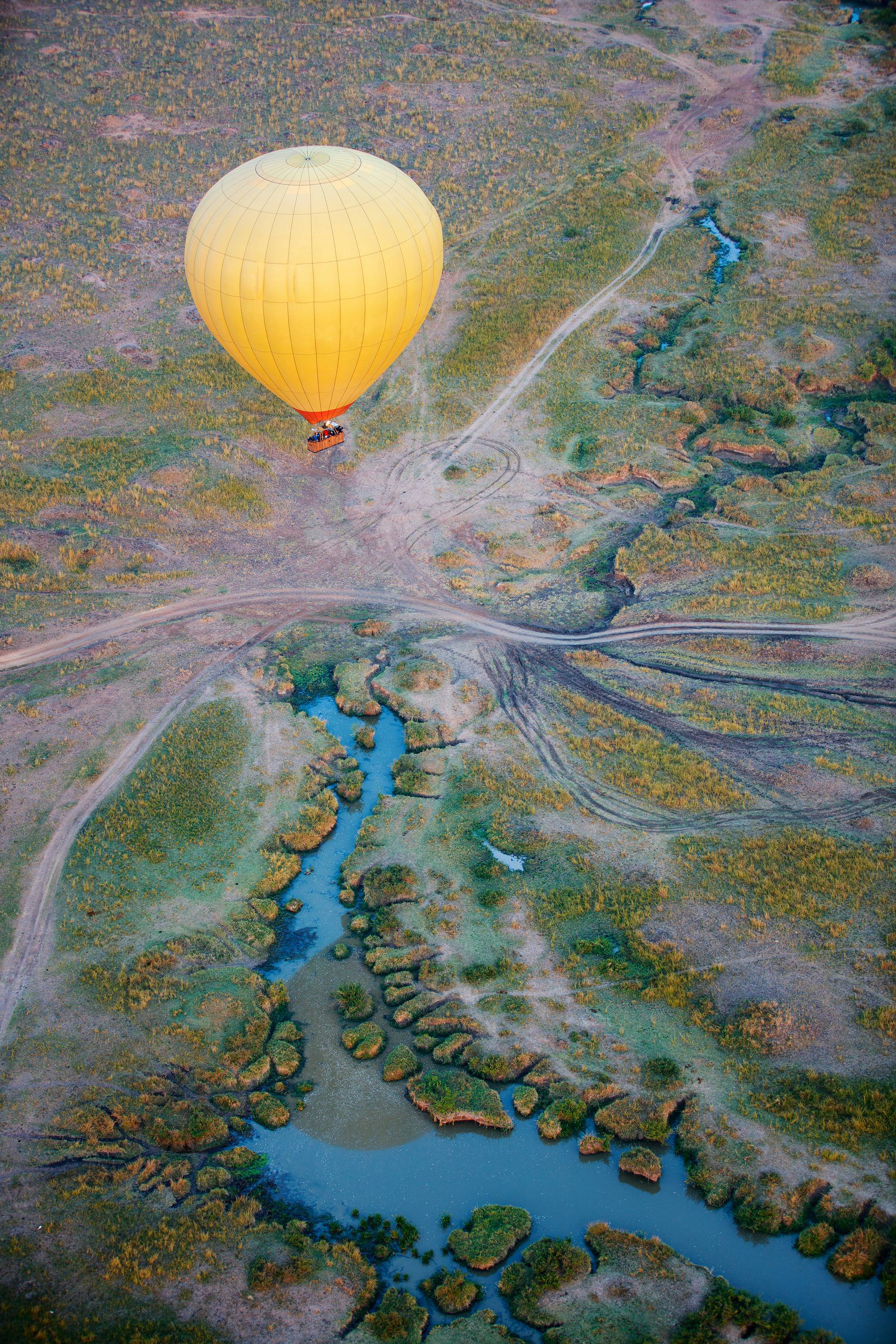 panoramic view from above of the Masai Mara