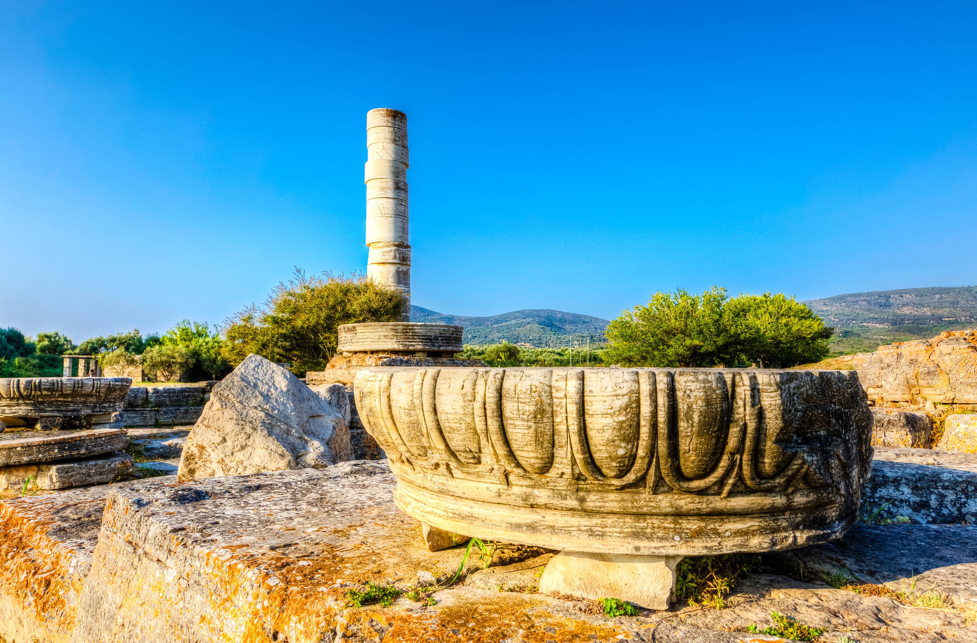 tempio di heraion a samos in grecia