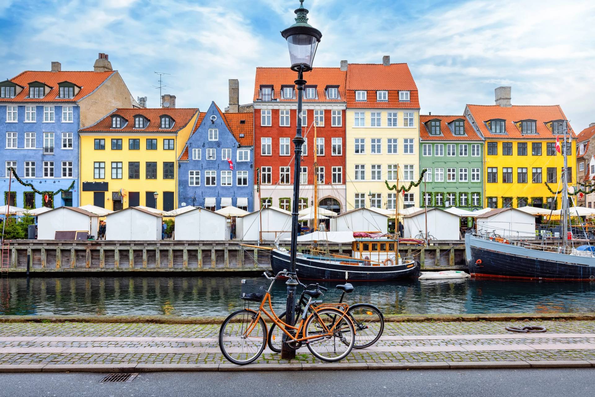 colorful typical houses of Copenhagen