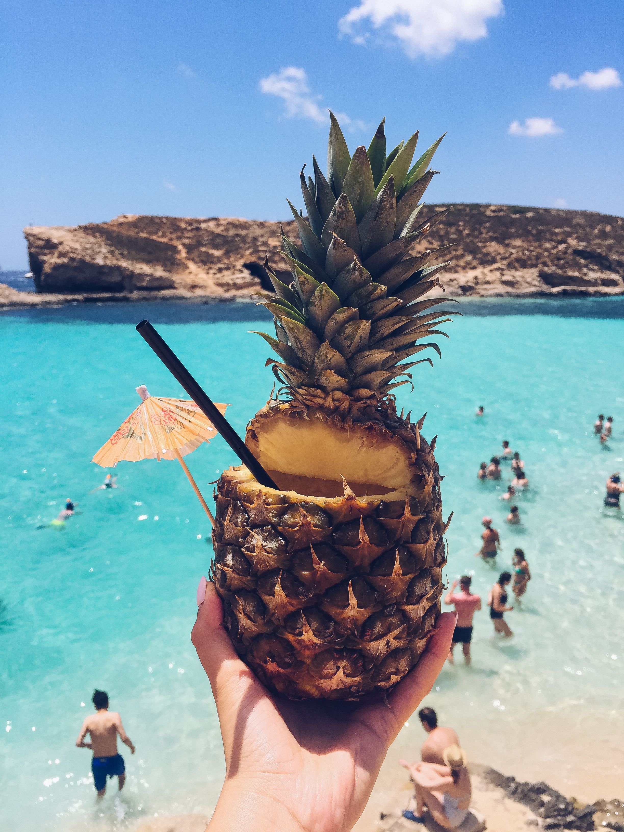 pineapple-shaped cocktail in Malta