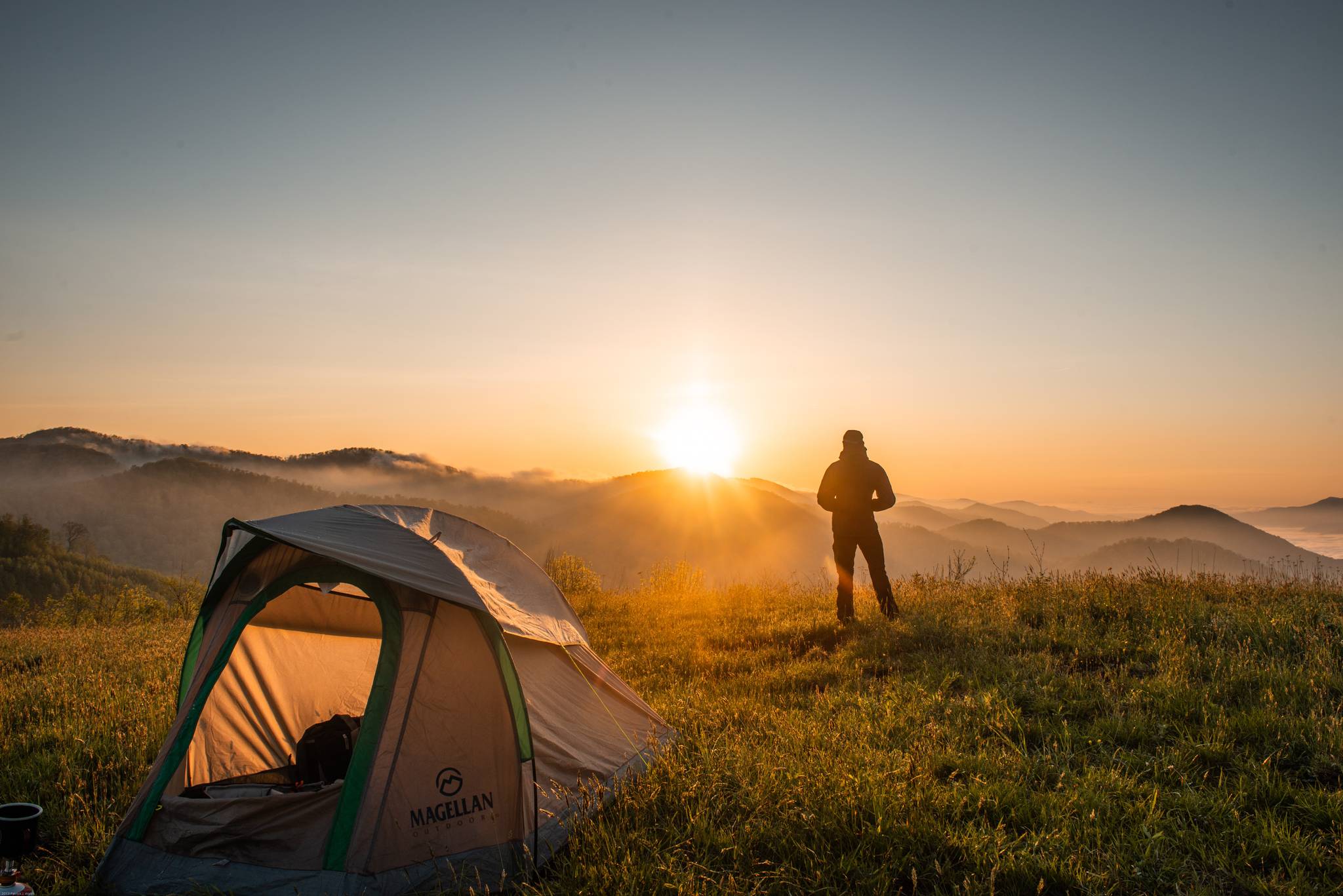 tenda in montagna