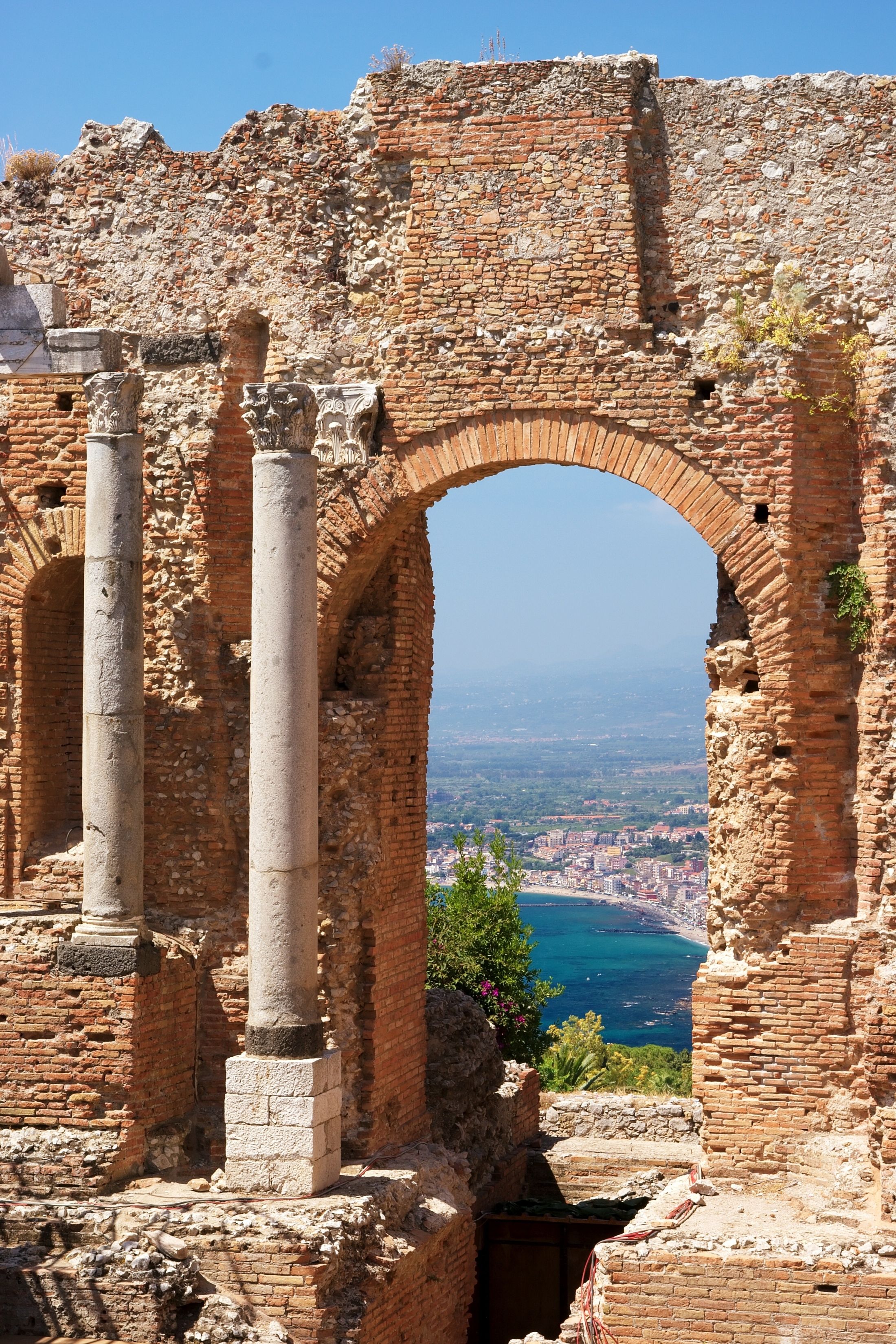 ruins in taormina