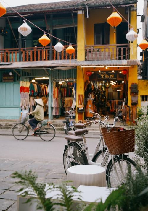 street with lanterns