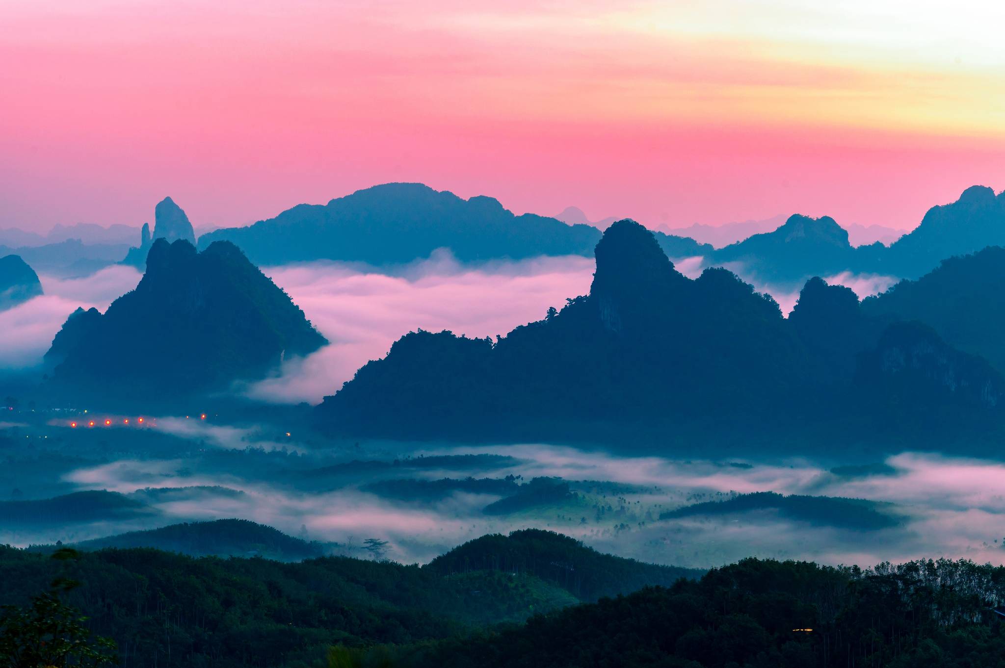 panorama di chumphon tra le nuvole