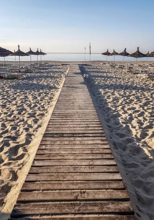 passerelle in spiaggia