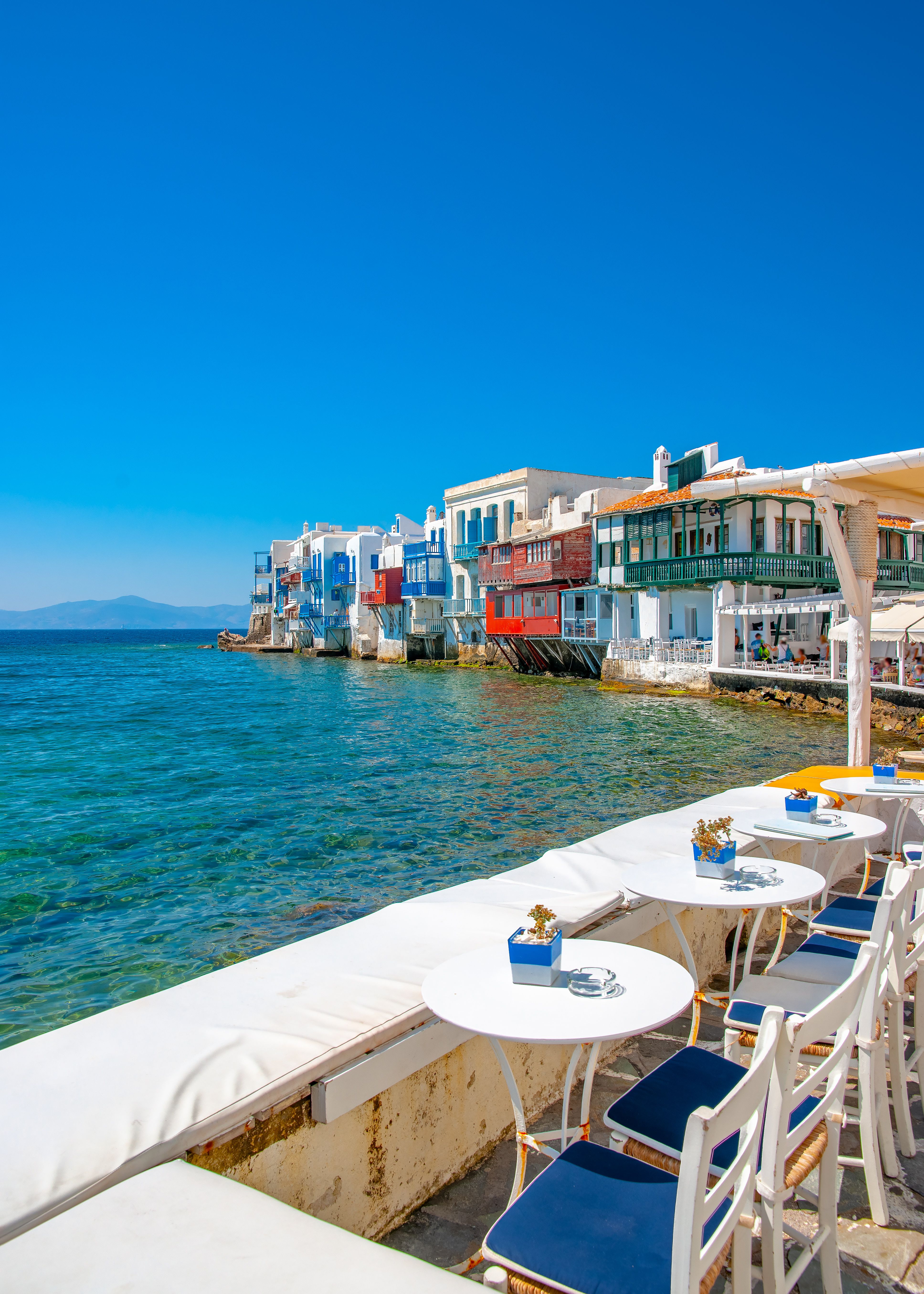 seaside terrace in Mykonos