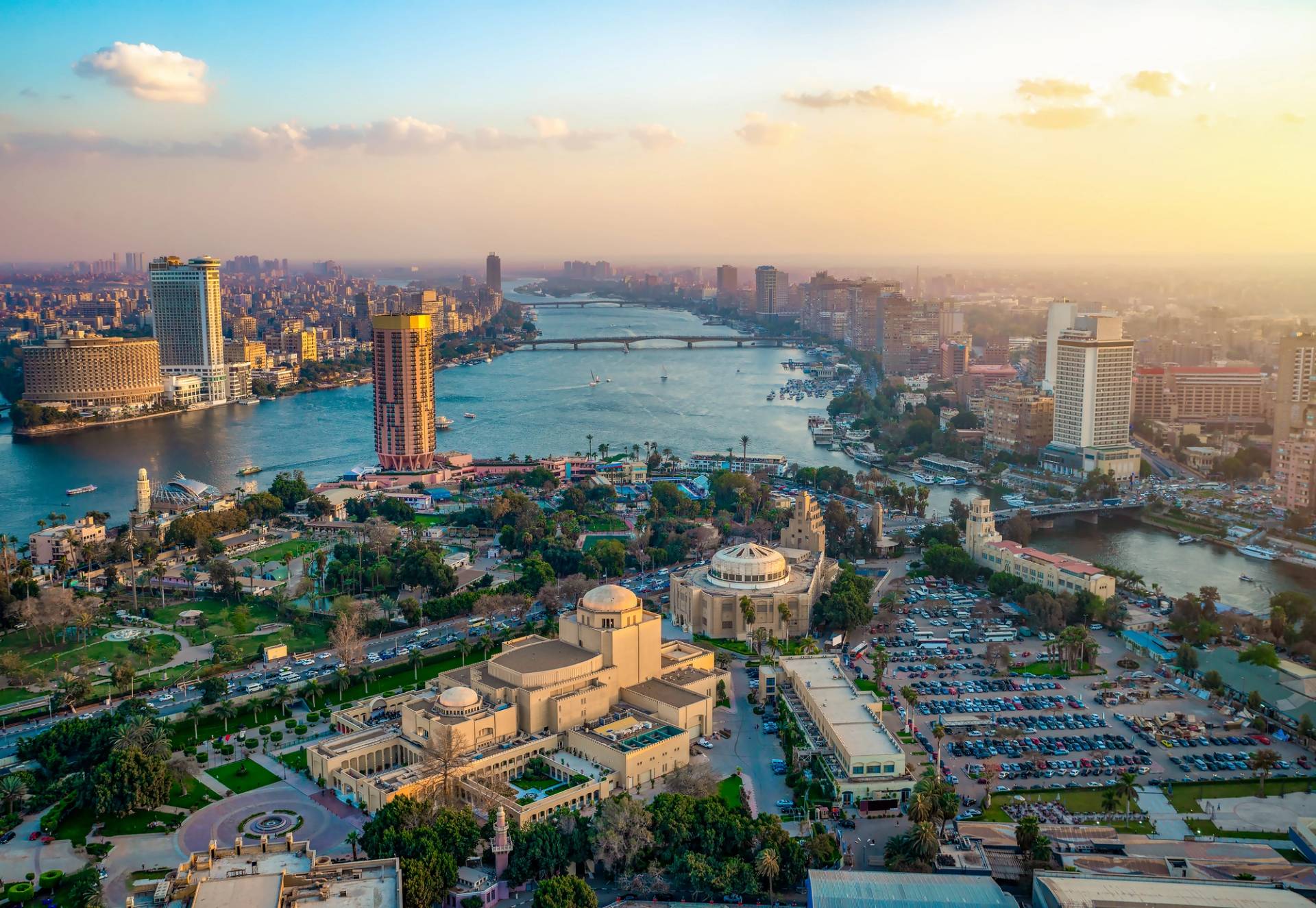 aerial view of cairo