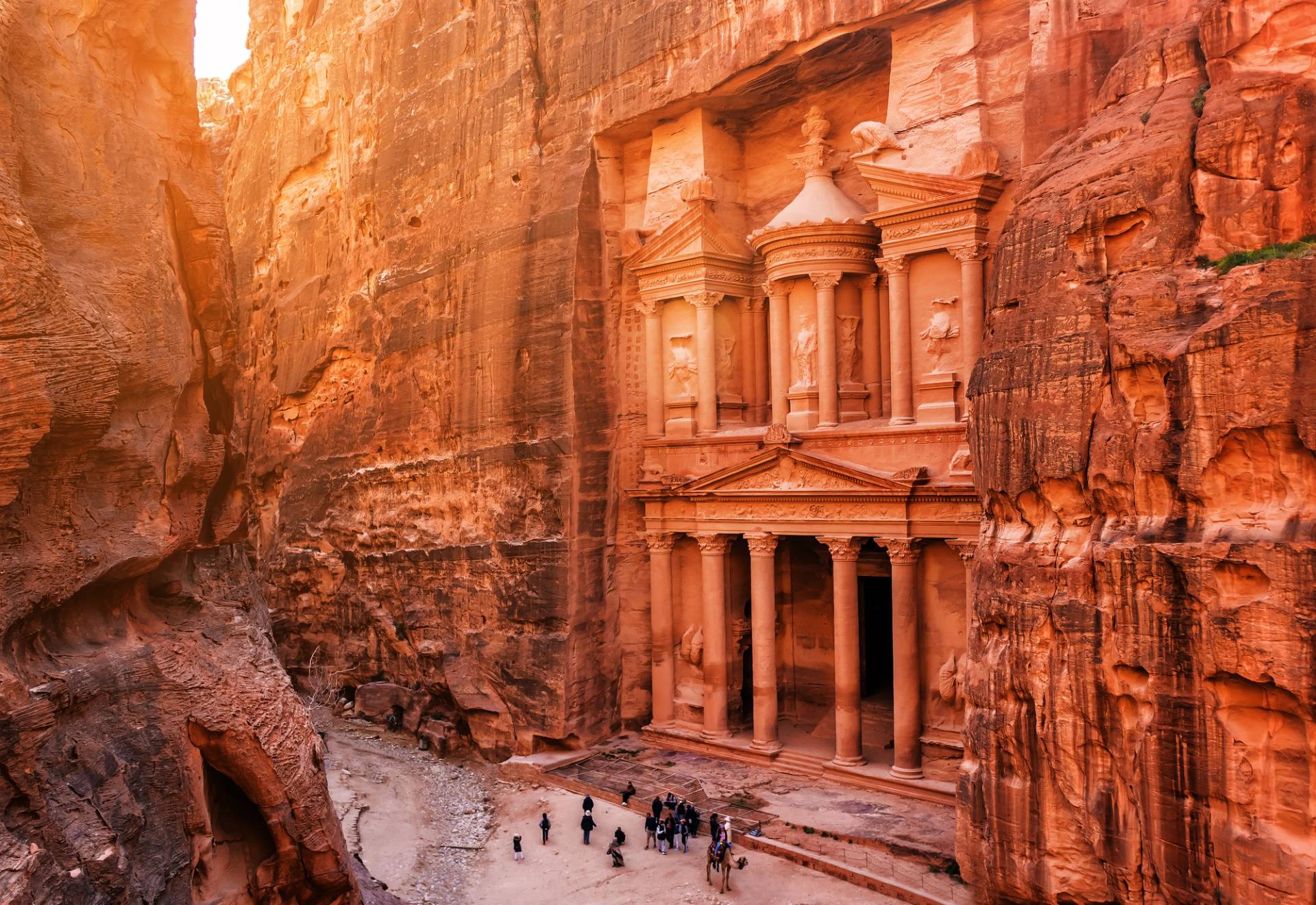 petra giordania al tramonto