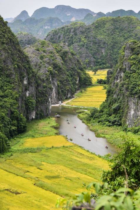 campi e montagne in vietnam